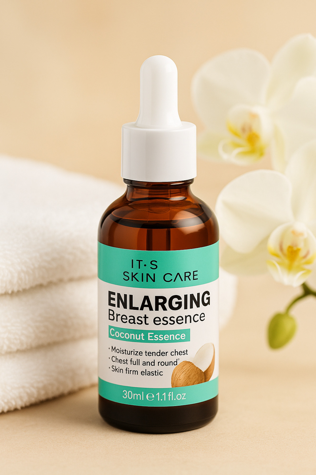 سرم مراقبت از سینه Coconut Essence - برای ظاهری پرتر، سفت‌تر و نرم‌تر - jnh56bhn — تصویر 7 از 8
