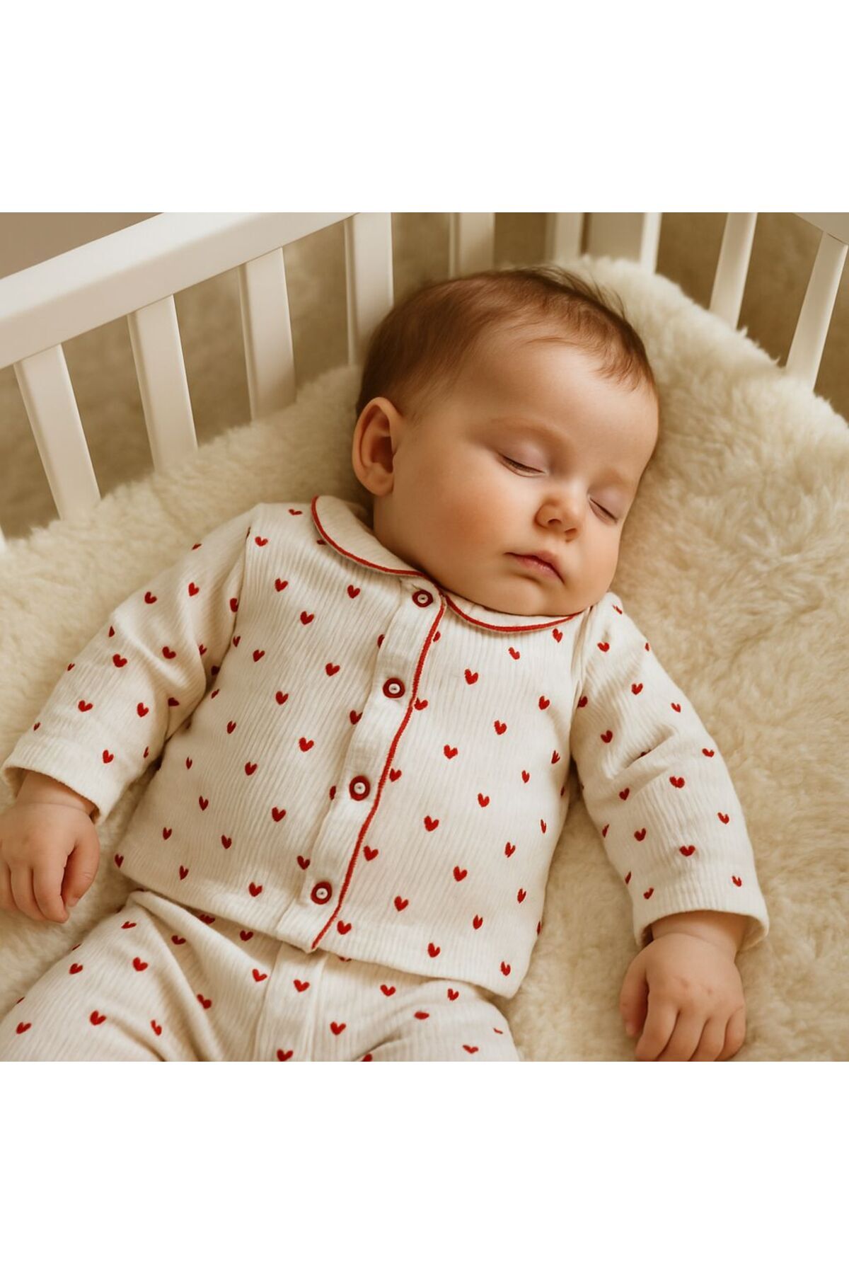 anne dokunuşu gibi KUZUM BEBE Kalp Figürlü Organik Yenidoğan Fitilli Kumaş Kız Erkek Bebek 2’li Hastane Çıkışı Pamuk Takım fotoğrafı 4 (önizleme)