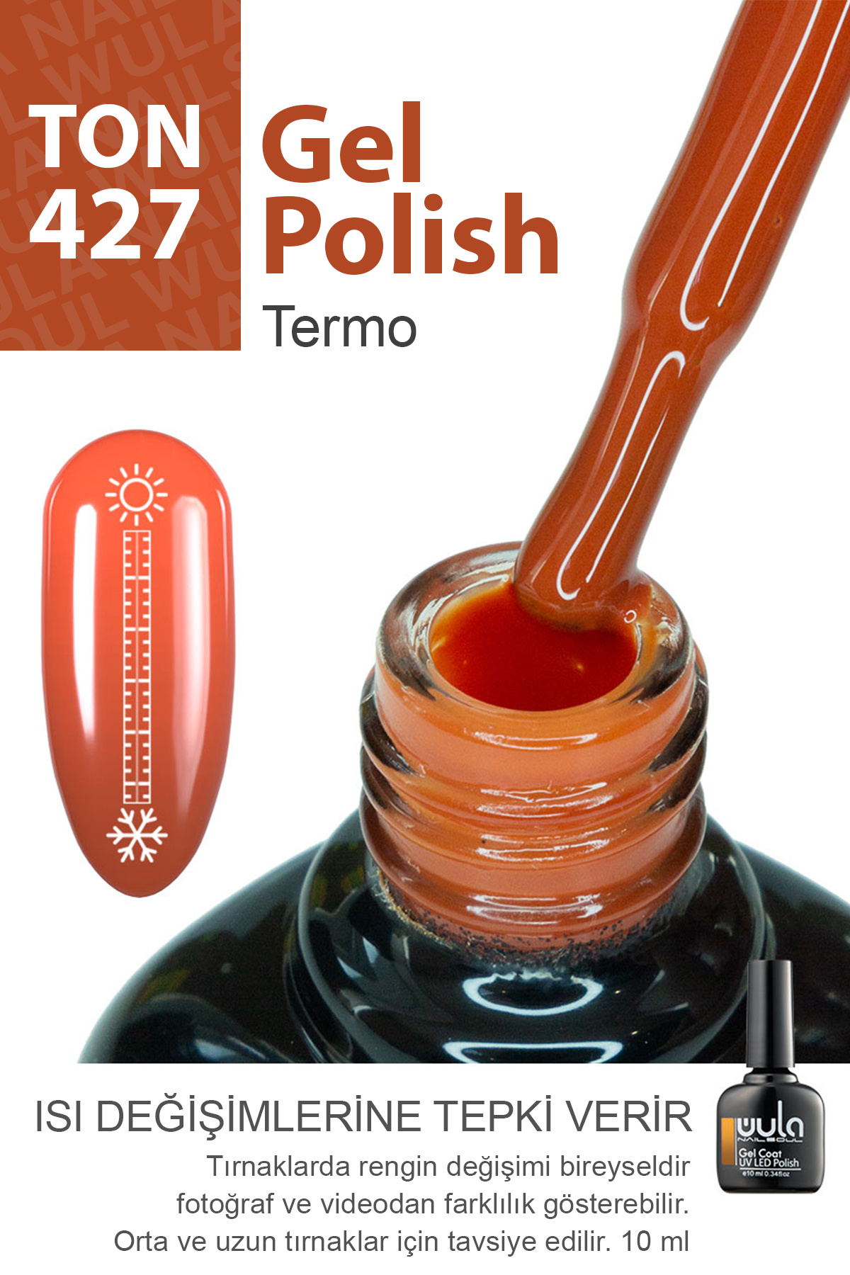 Wula Nailsoul Kalıcı Oje Nailsoul Thermo Gel Polish 427 Fire