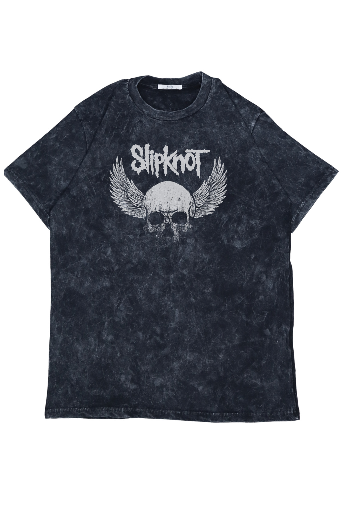 Fuddy Moda Unisex Slipknot Sırt Baskılı Yıkamalı Tişört, Oversize