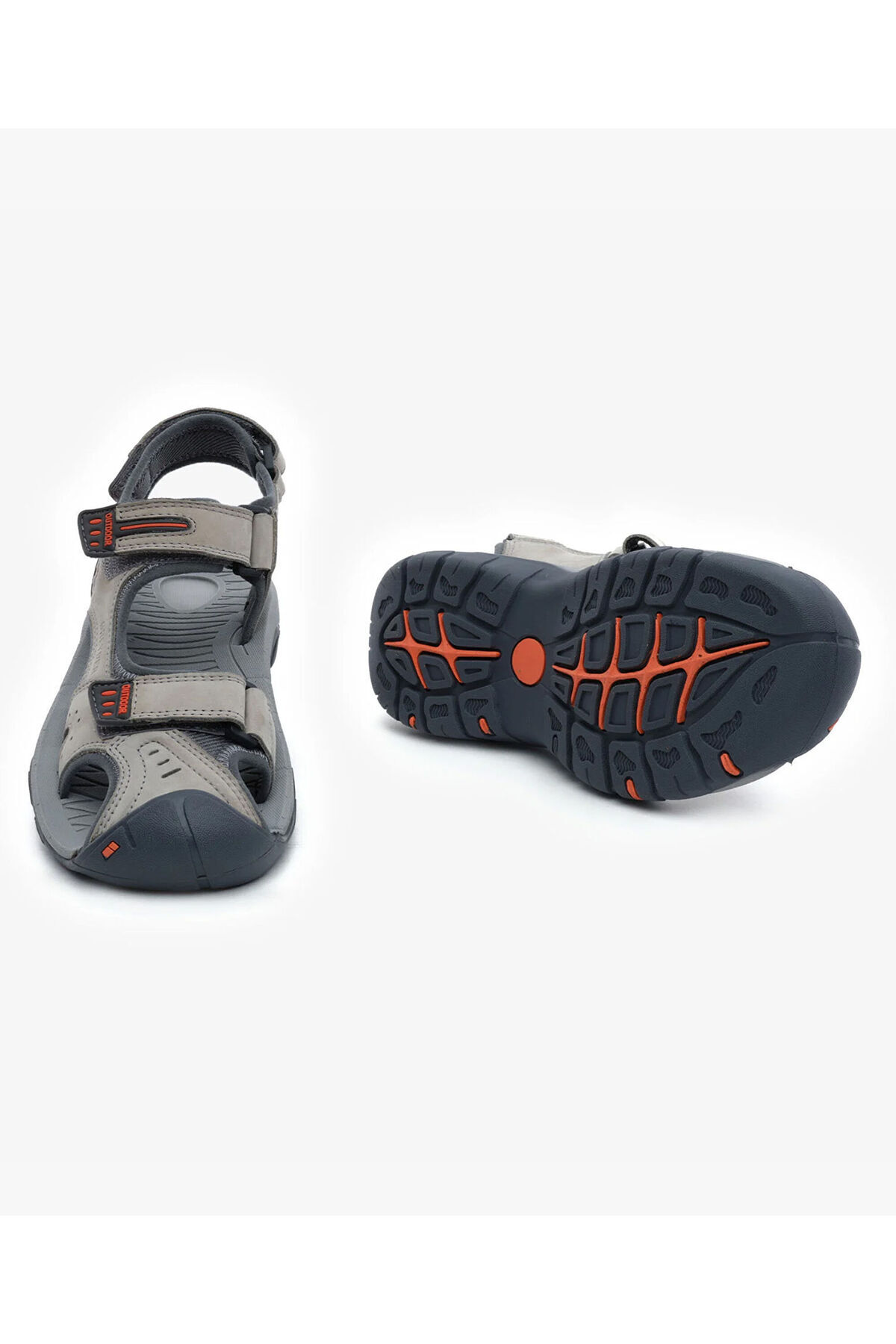 Greyder-Women's Light Gray Genuine Leather Sandals 5Y2Cs30644 6