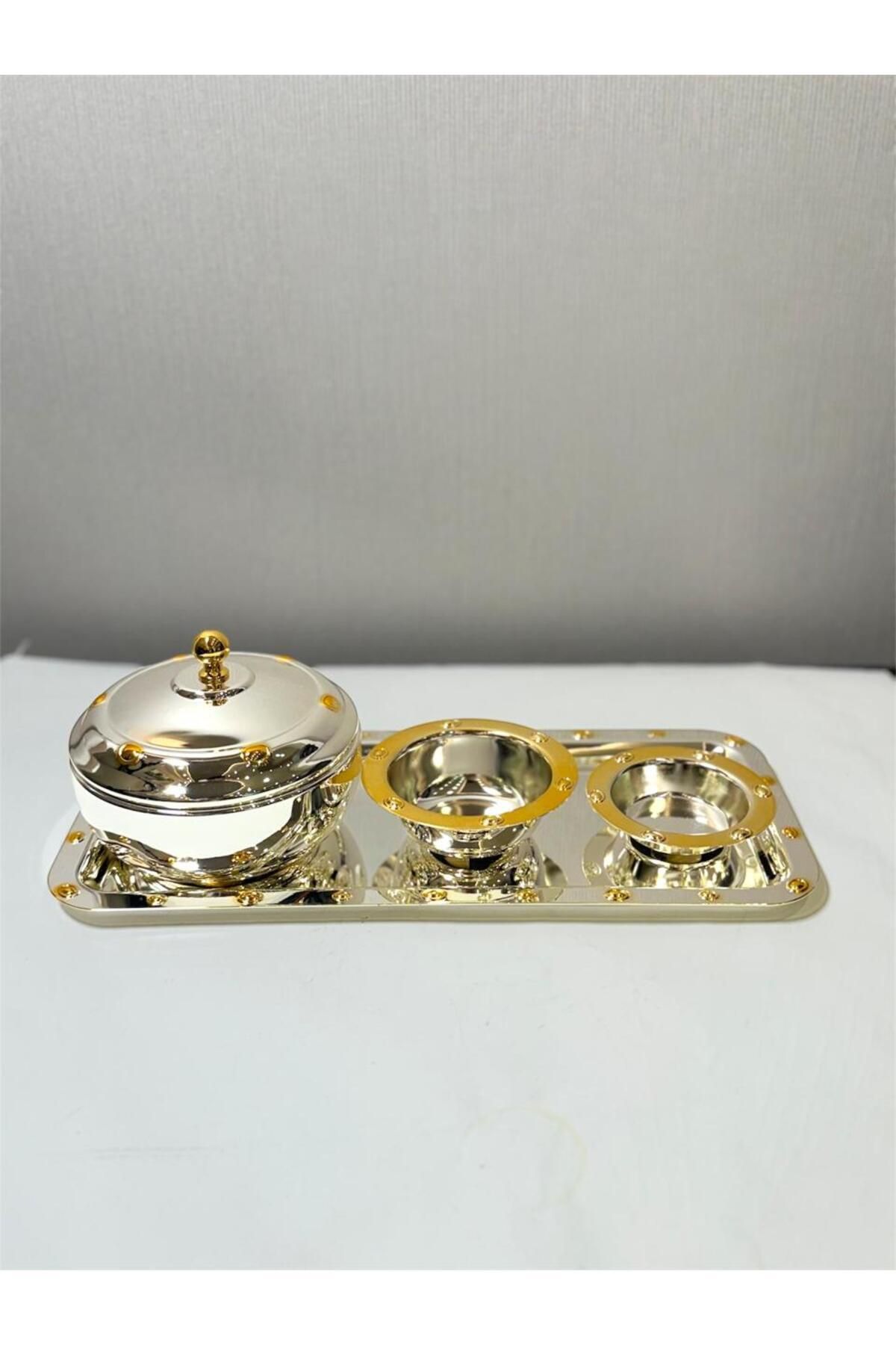 aljahwari-Date set with a water plate, a serving plate, and a two-color shiny Tabsi 4