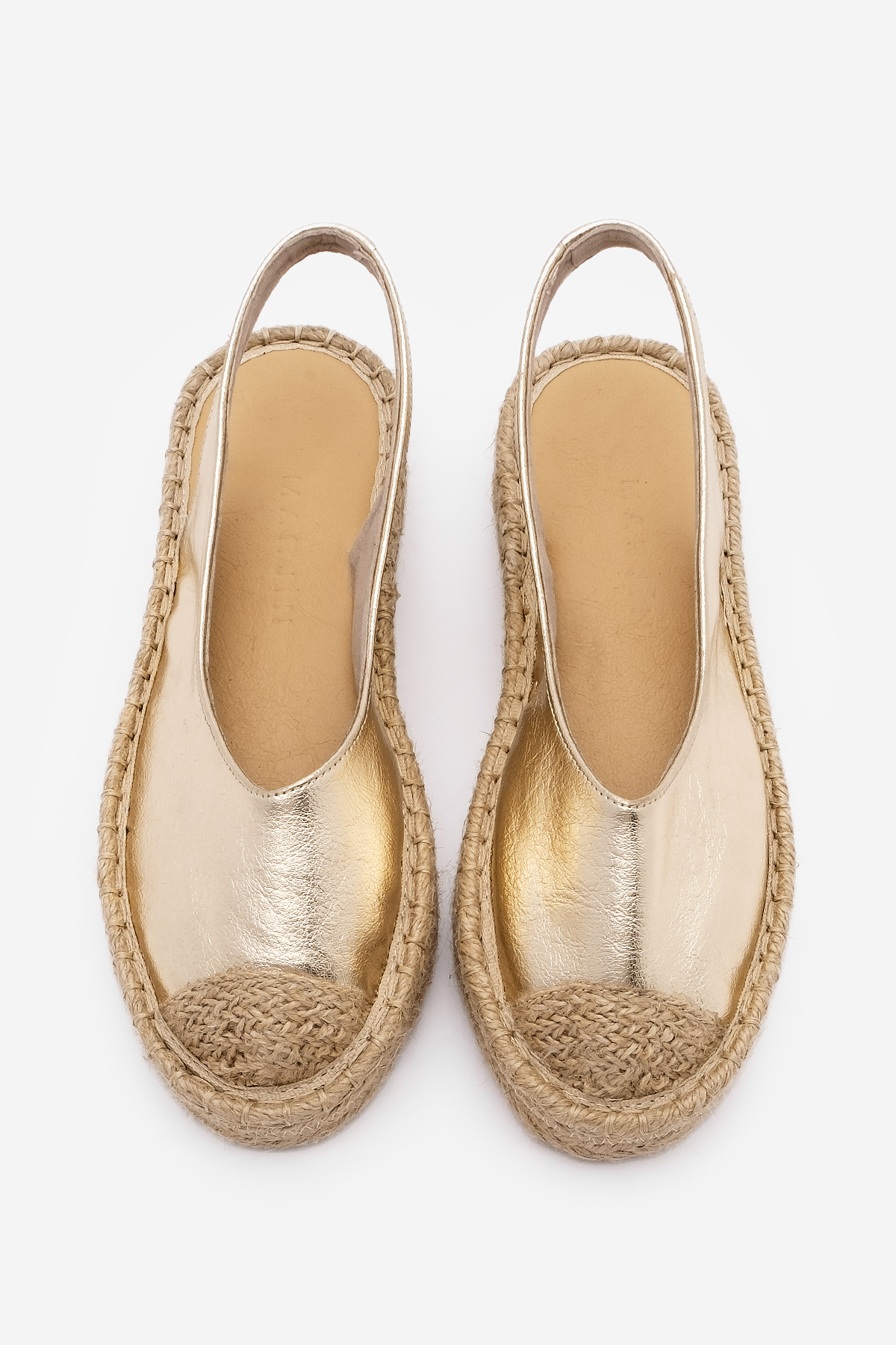 Marjin-Espadrilles-Sandalen aus Jute mit geschlossenen Riemen vorne für den täglichen Gebrauch - Conlep Gold 6