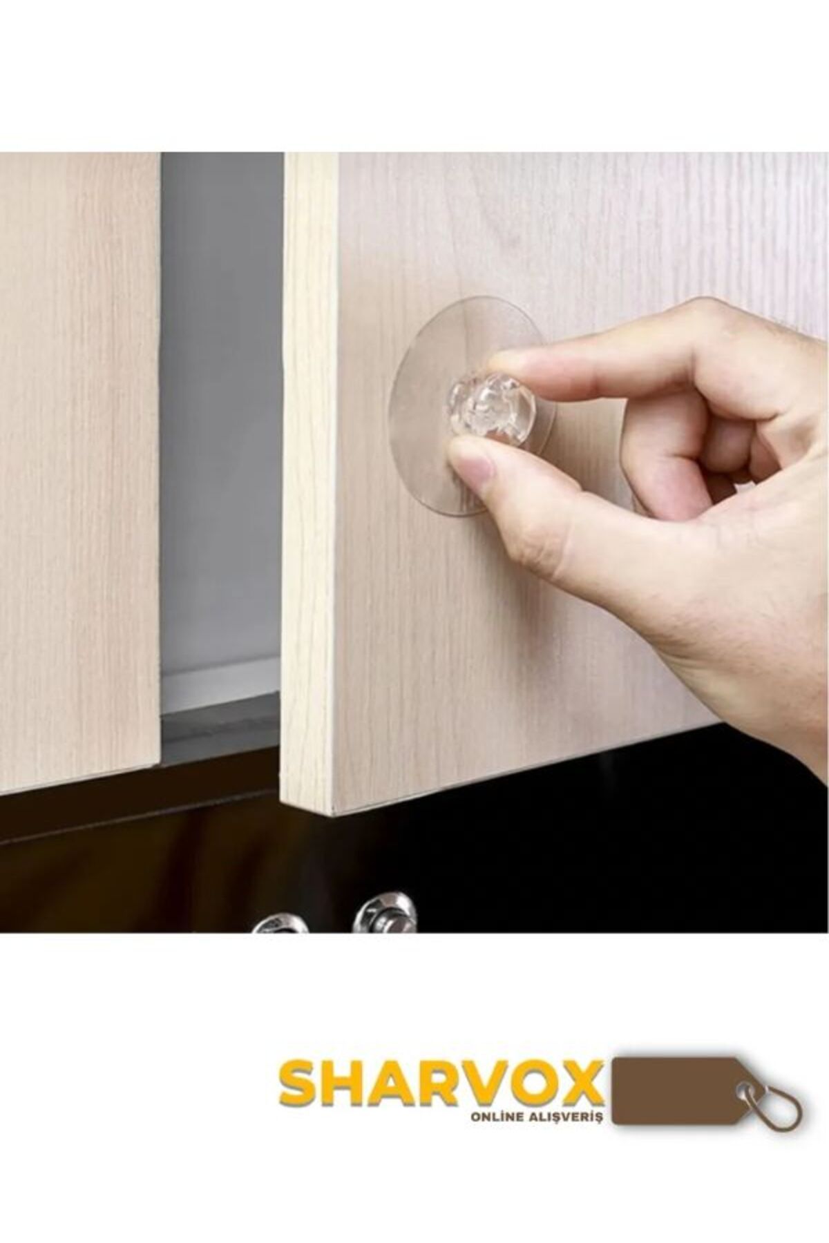 Sharvox-1 Piece Crystal Head Adhesive Handle – Mounting Without Drilling Cabinet, Drawer and Door Handle Holder 4