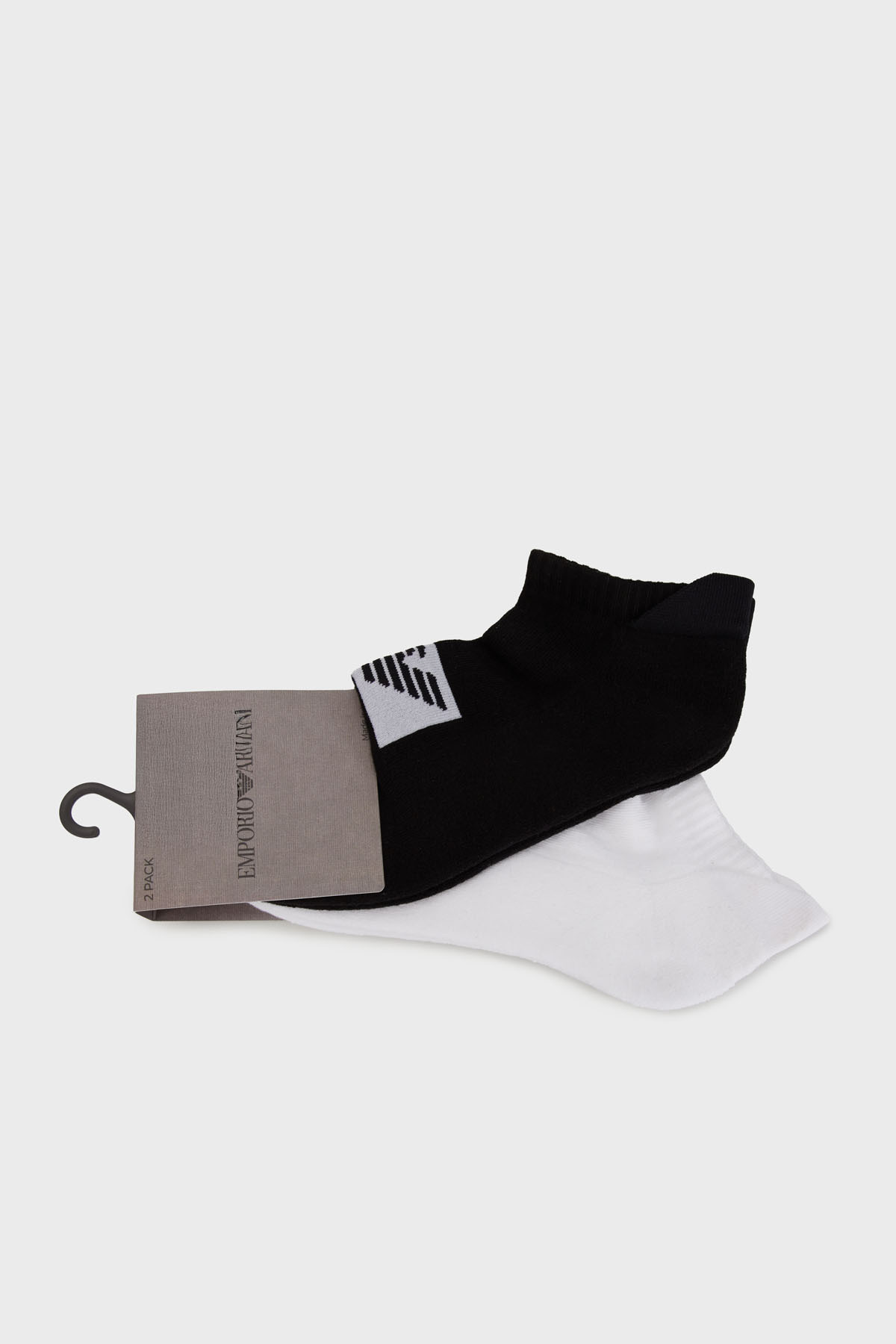امپوریو آرمانی Logo Cotton 2 Pack جوراب جوراب مردانه EM003751 AF18263 MC001
