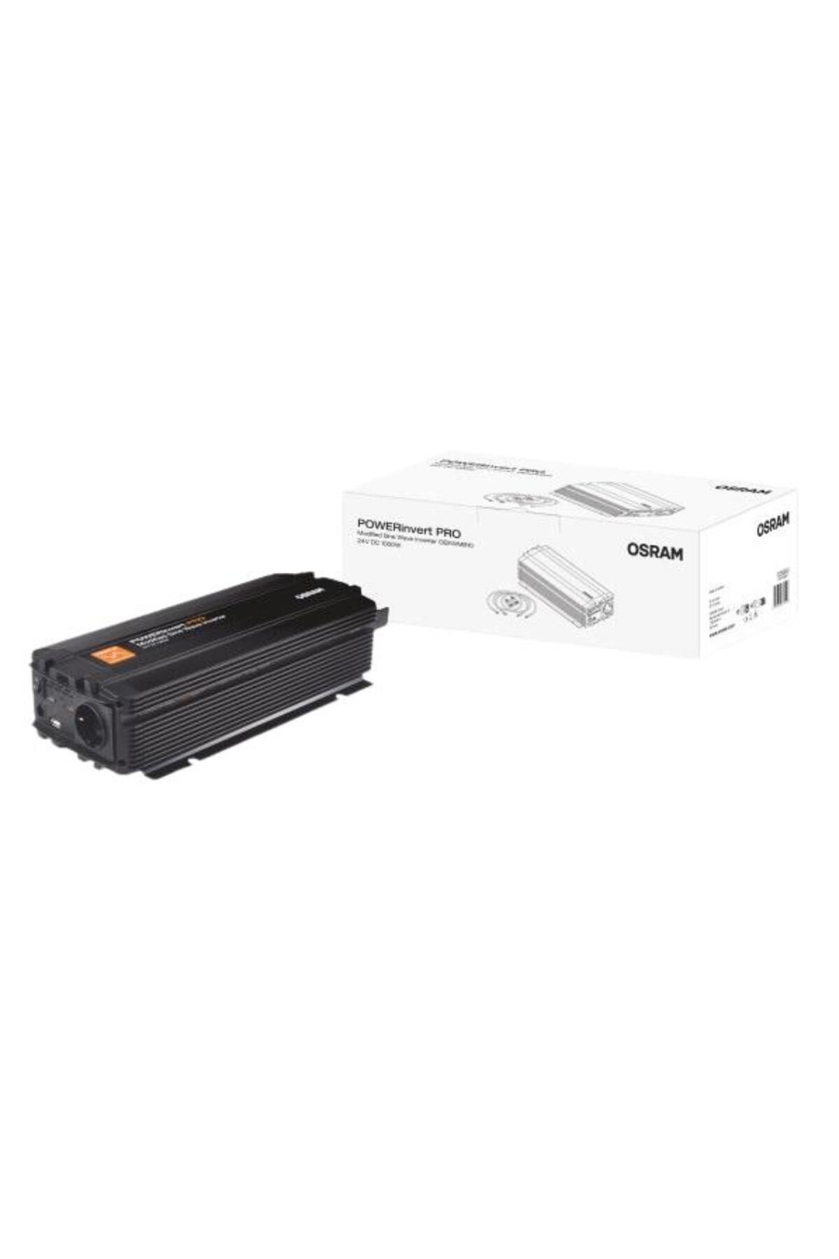 Osram-Modified Sine Wave car inverter 1000W, 24V DC, OEINVMB10, with a 230V socket and a USB 2 port. 3