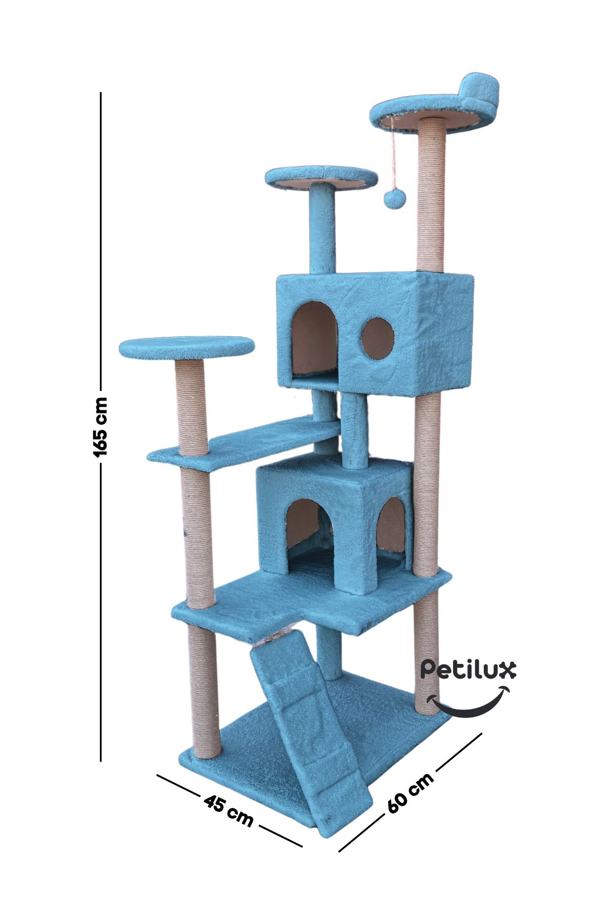 Petilux-Multi-Storey Cat House and Scratching Tower Cat Play and Rest Area with Jute Drawstring Scratching Area 5