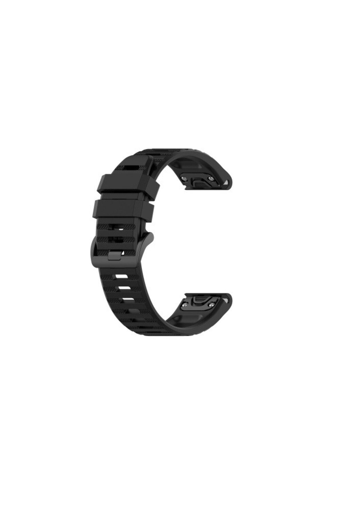 eR D L-Silicone watch strap compatible with Garmin Fenix 6, Fenix 6 Pro, strap width 22 mm, black, eR D L 1