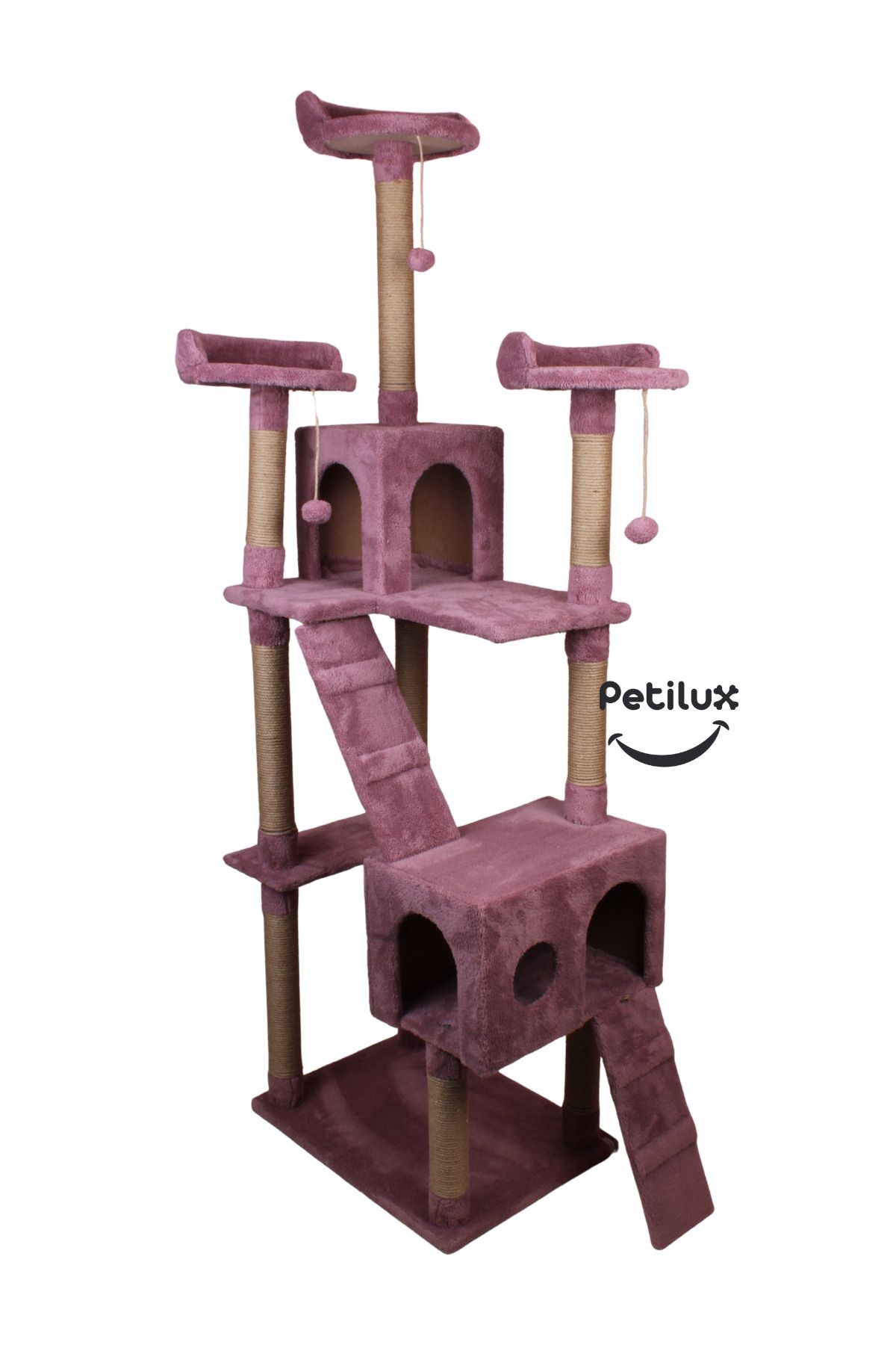 Petilux-New Multi-Storey Cat House with Residence Design Jute Drawstring Scratching Tower and Resting Area 2