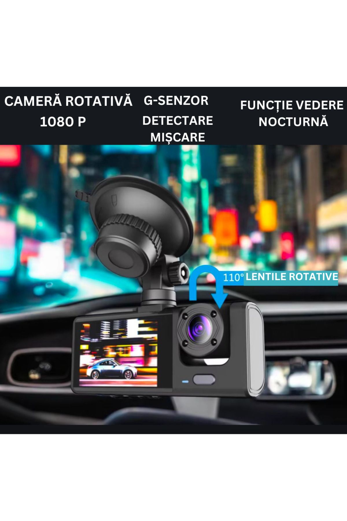 Louluna-Dash cam, Louluna, and 32 GB memory card, Wifi, Android, IOS application, Full HD 1080P 4