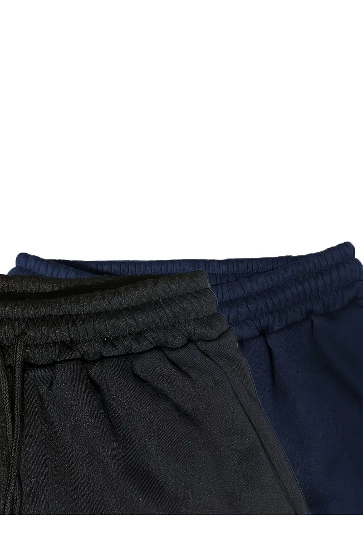 LOSSİA  2 Adet Çift RenkKadın Siyah Lacivert Baggy Büyük Beden Bol Kesim Kaliteli Esnek Rahat Kumaş Eşofman - Görsel 3