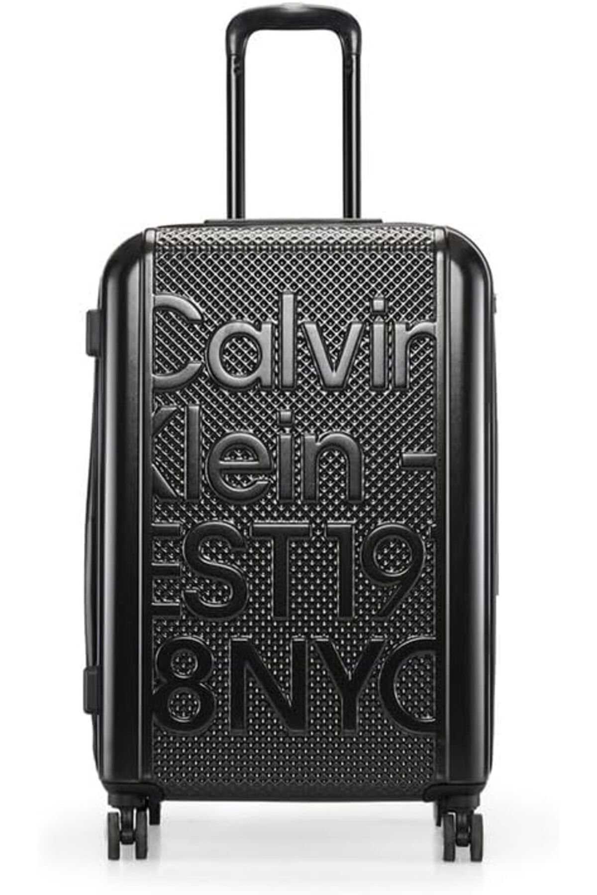 Calvin Klein-EST. in NYC Hard Luggage Lightweight Spinner Suitcase with TSA Lock (Black, Set of 3) 3