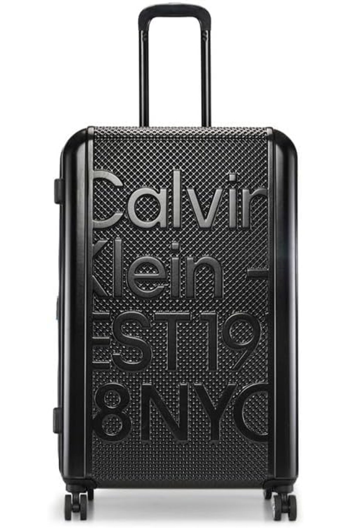 Calvin Klein-EST. in NYC Hard Luggage Lightweight Spinner Suitcase with TSA Lock (Black, Set of 3) 2