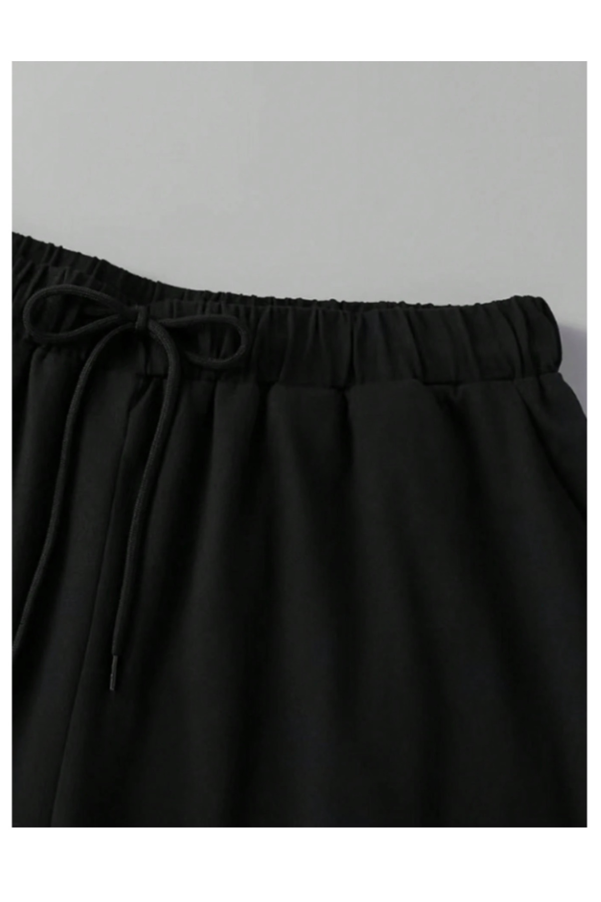 LOSSİA  2 Adet Çift RenkKadın Siyah Lacivert Baggy Büyük Beden Bol Kesim Kaliteli Esnek Rahat Kumaş Eşofman - Görsel 6