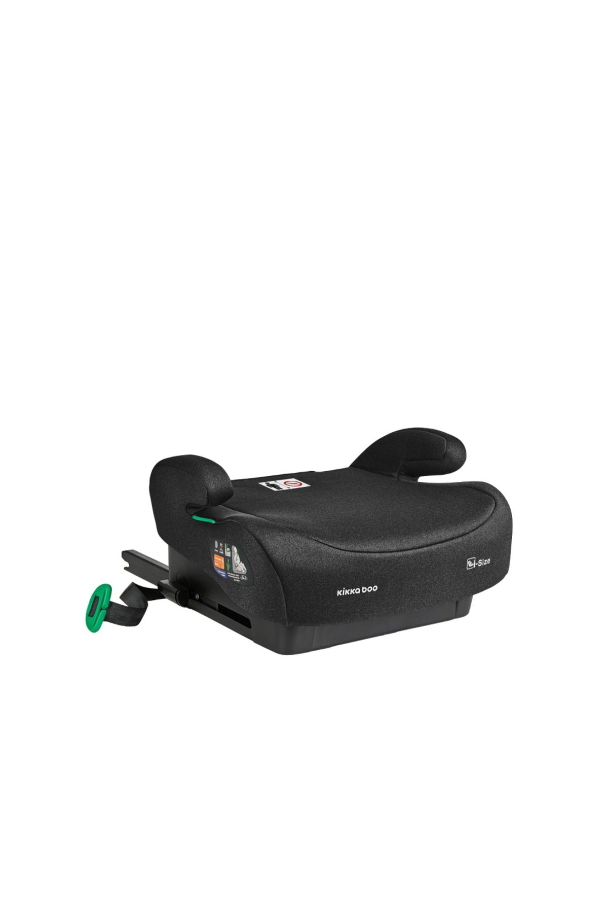 Kikka Boo-Car booster with Isofix KikkaBoo i-Boost Black Approved R129 i-Size 125-150 cm with Removable Backrest, 3