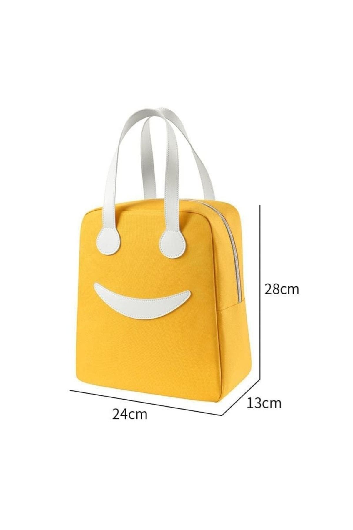 Generic-Women’s & Kids Reusable Smiley Insulated Thermal Lunch Bag – Multiple Colors, Random Selection 5