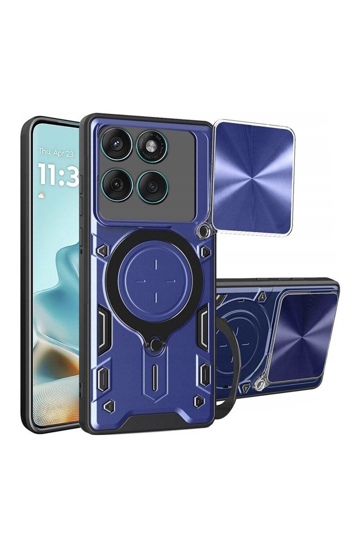 SOHO-Husă pentru Motorola Edge 60/Edge 60 Fusion, F40, Policarbonat, Albastră 4