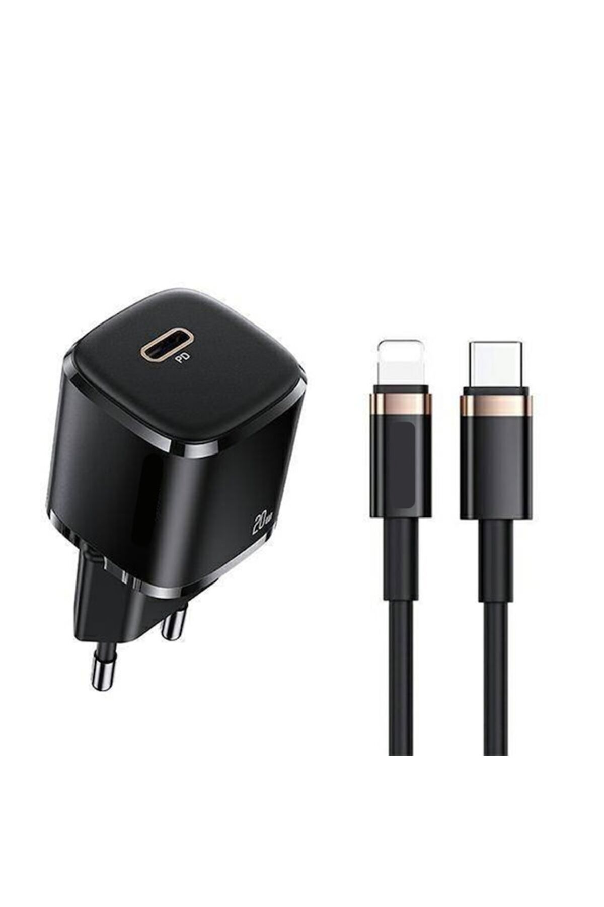 Bibilel-Set încărcător PD 20W + cablu de date USB-C la Lightning 1,2 m, Negru, KOF-BBL5912 2