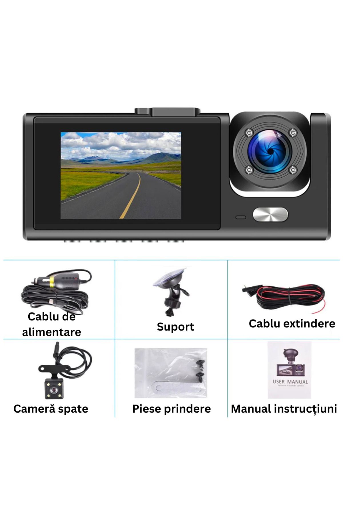 Louluna-Dash cam, Louluna, and 32 GB memory card, Wifi, Android, IOS application, Full HD 1080P 7