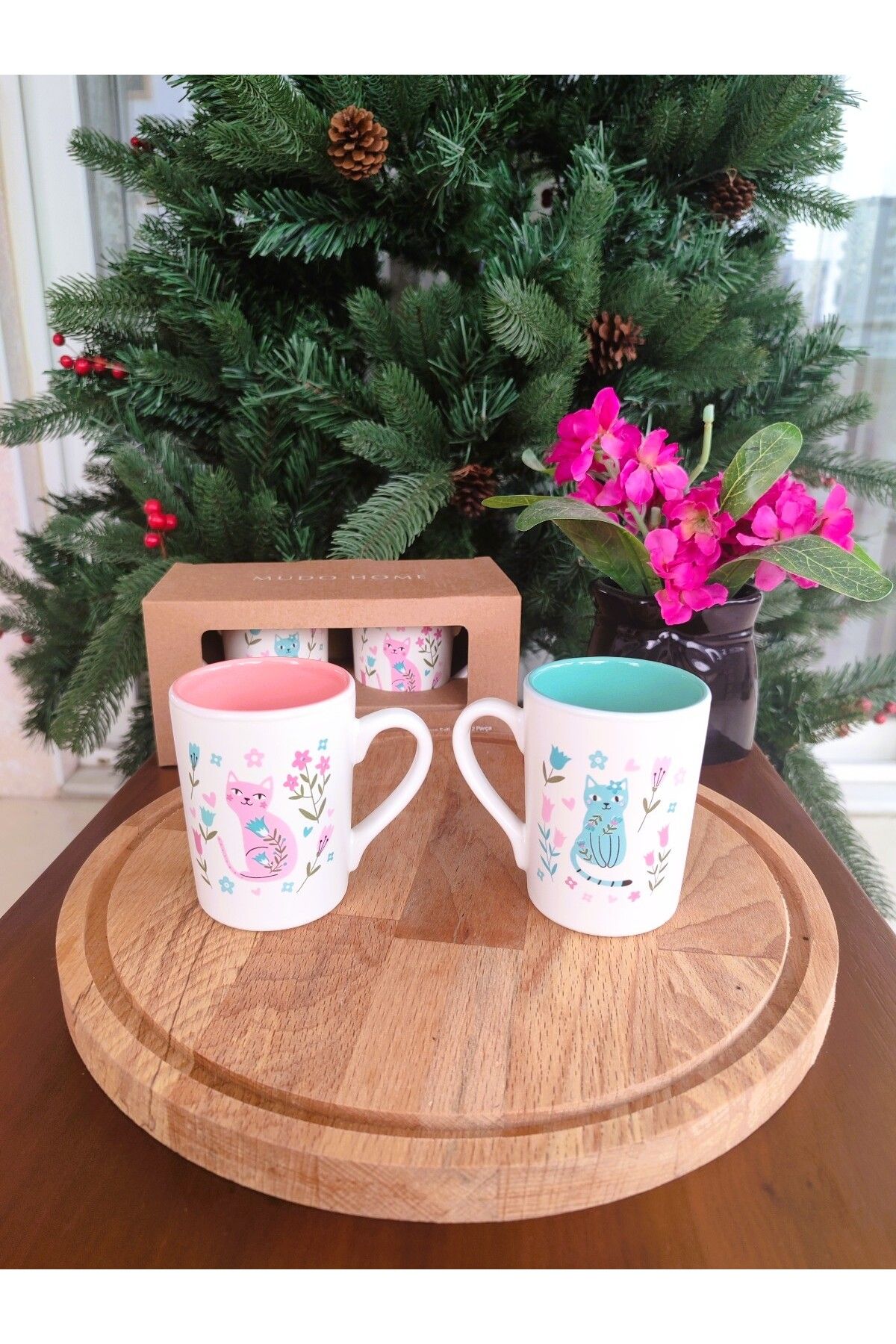 Mudo Home-Set of 2 Espresso Cups with Cat Figure 150ml 3