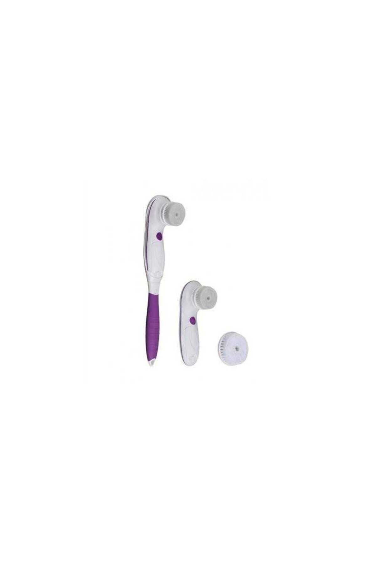 LİVOO-DOS146 exfoliating rotating brush for face and body Removable handle 2 interchangeable heads 1
