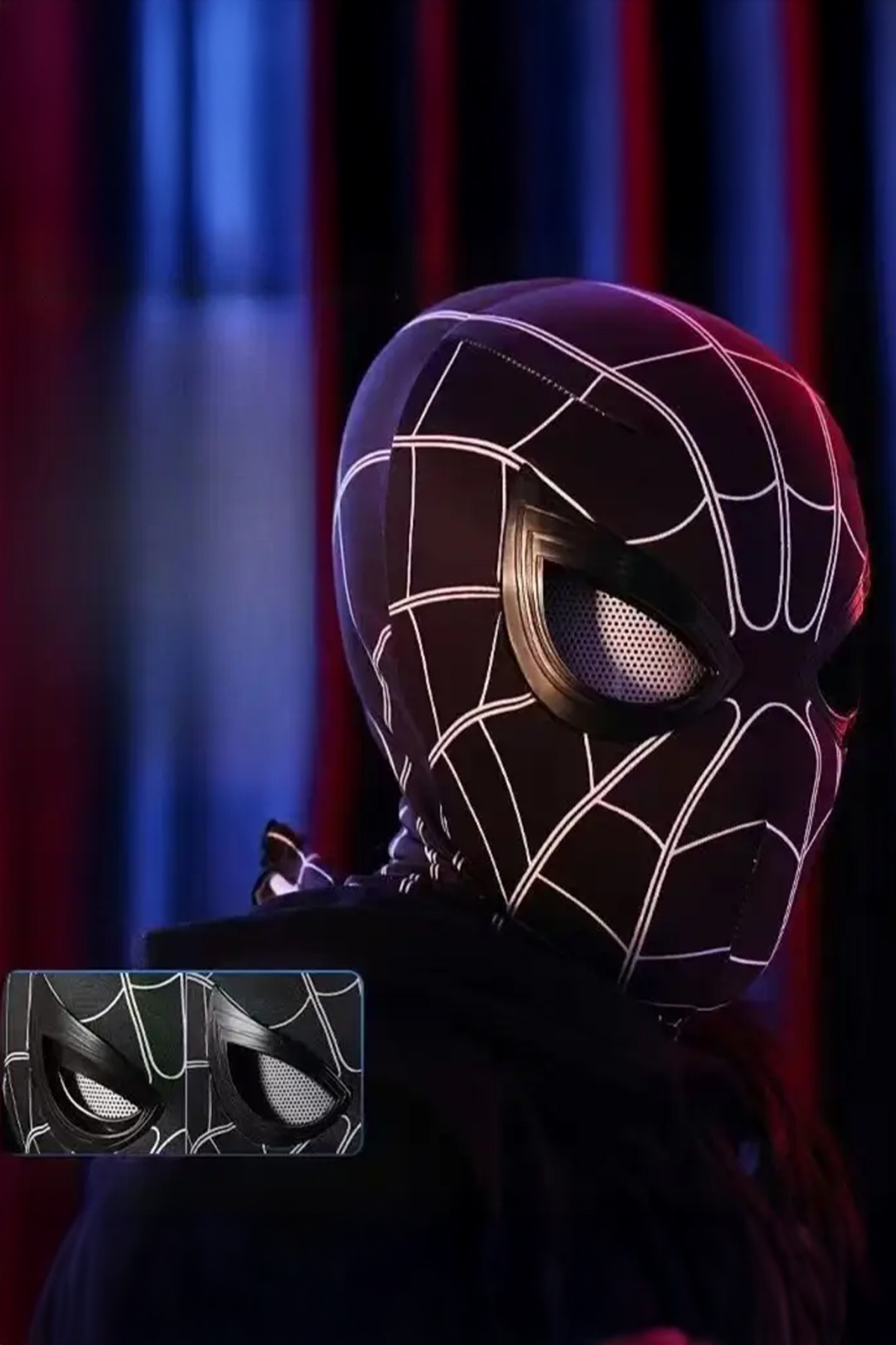 MARVEL Spider-Man Mask Spider-Man Mask - Black with 3D Moving Eye