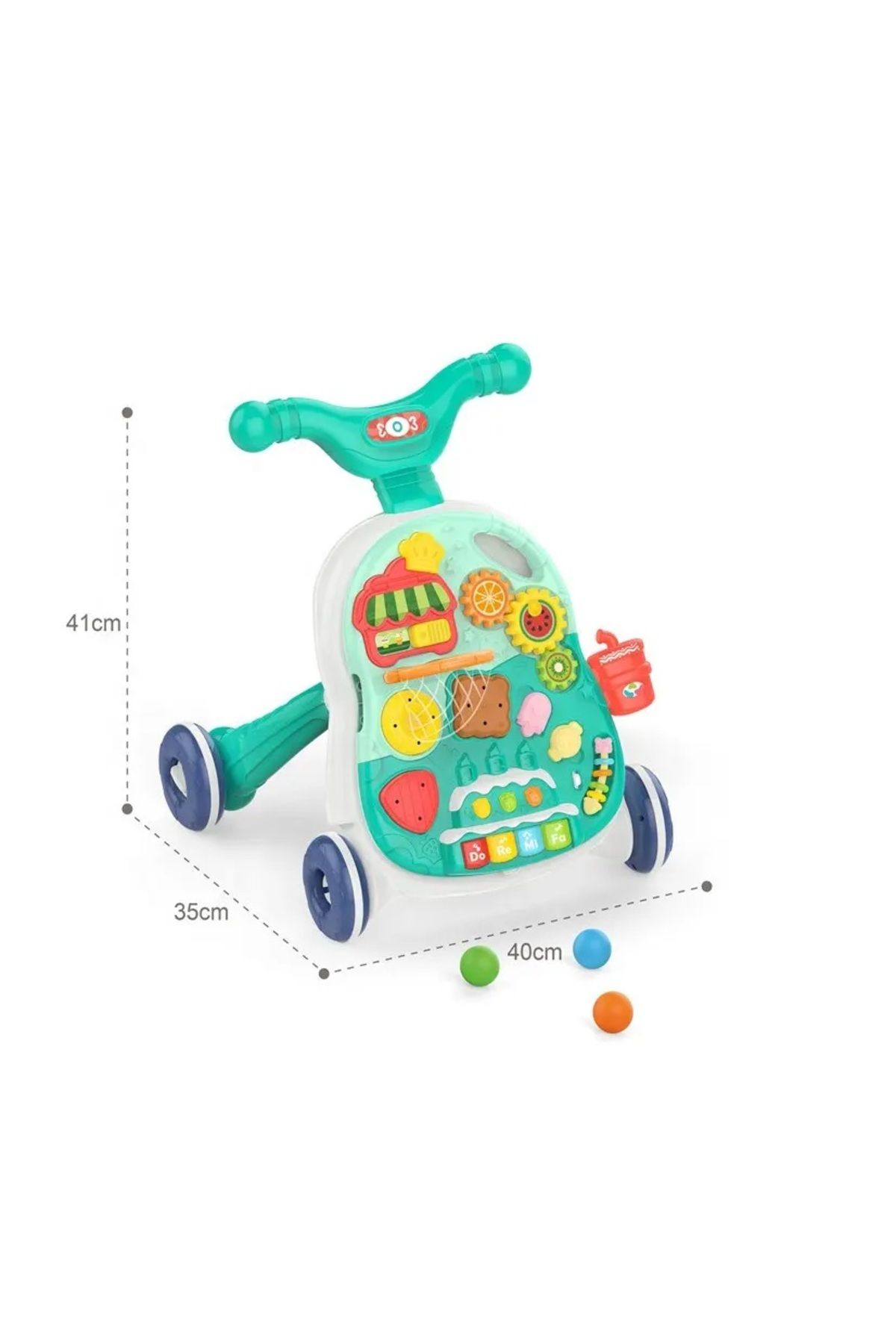 Kikka Boo-2in1 toddler walker convertible into activity table with musical panel KikkaBoo Candy Party Min 4