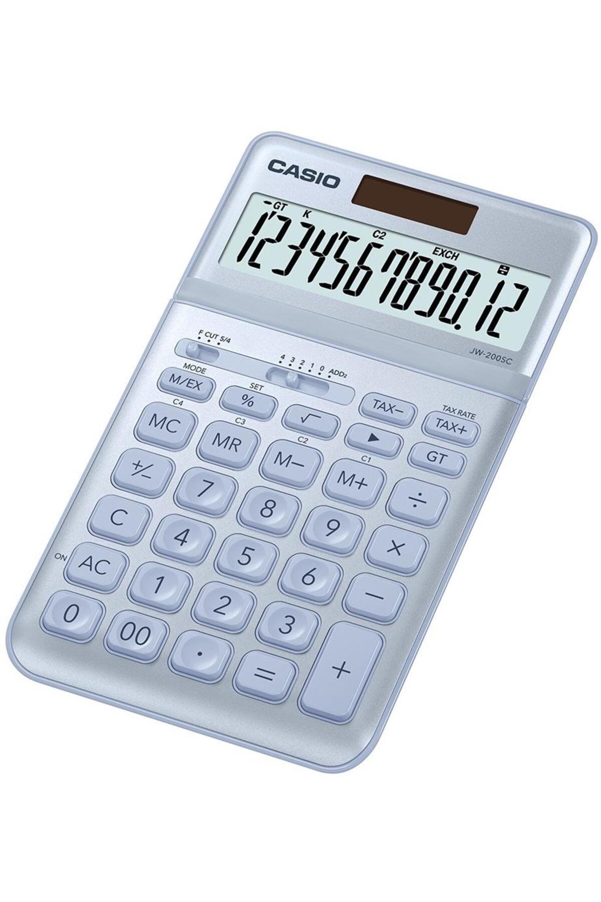 Casio JW-200SC-BU 12 Hane Mavi Masa Üstü Hesap Makinesi