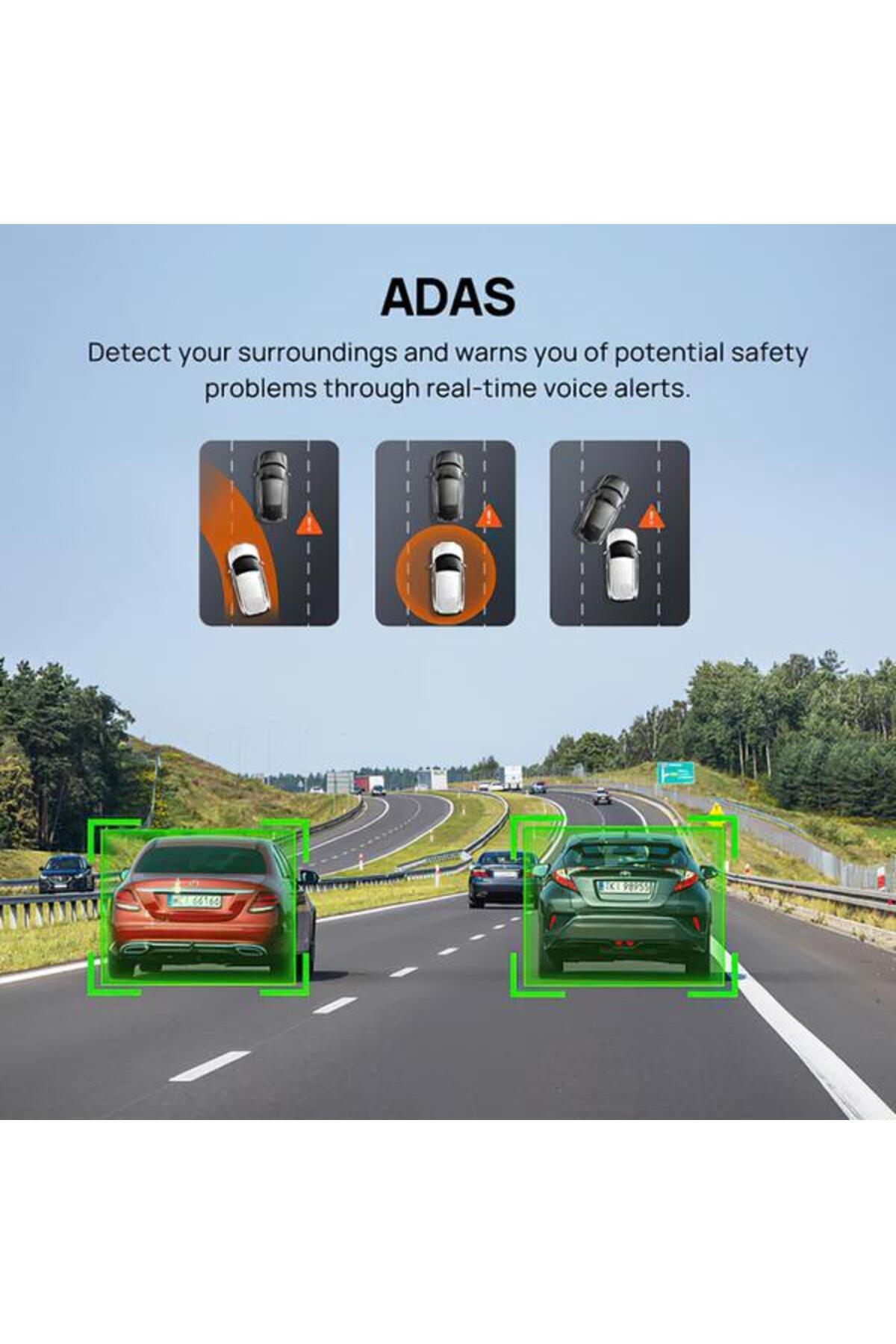 70MAİ-Camera Auto Dash Cam A510, 3K, GPS, Wi-Fi, Display 2" (Black) 6