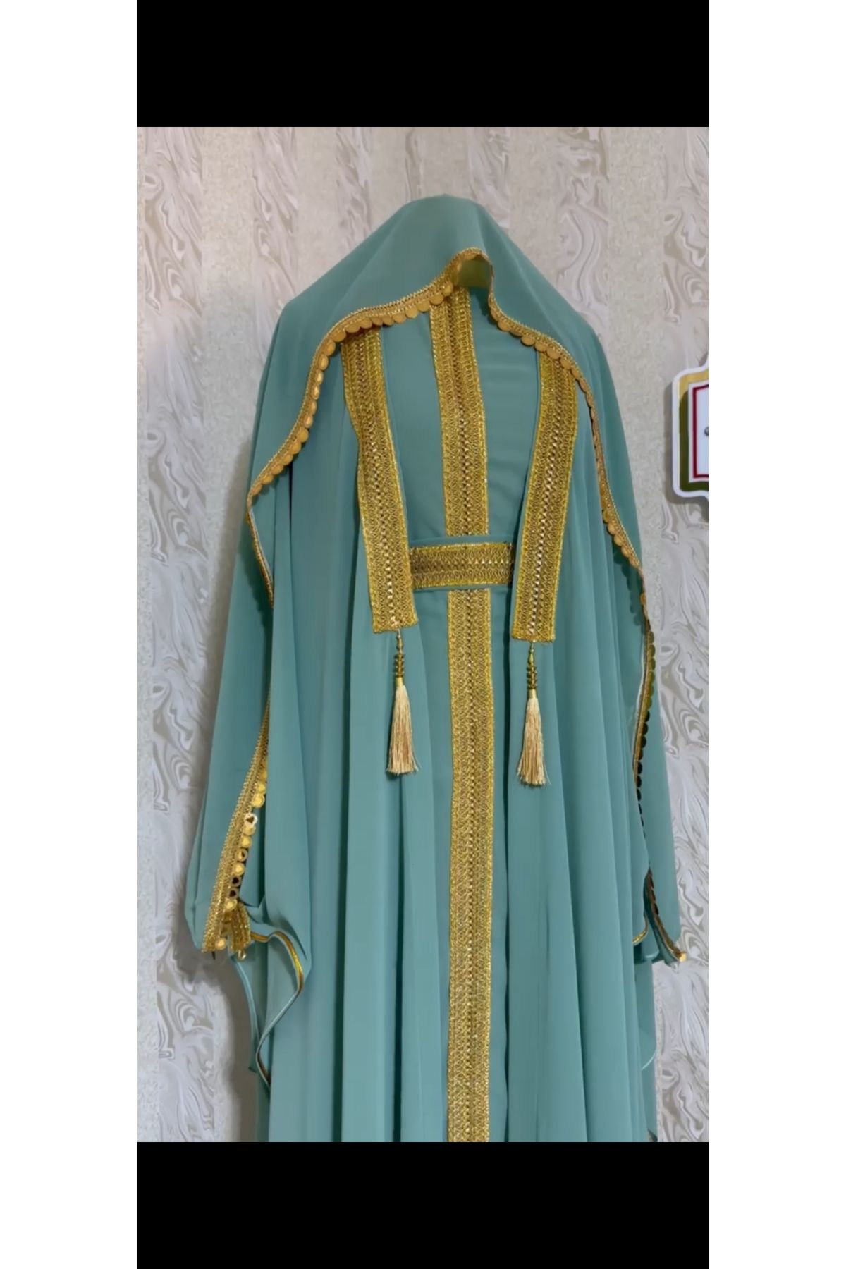 Firdevs Giyim-Local Abaya Set with Age Green 1