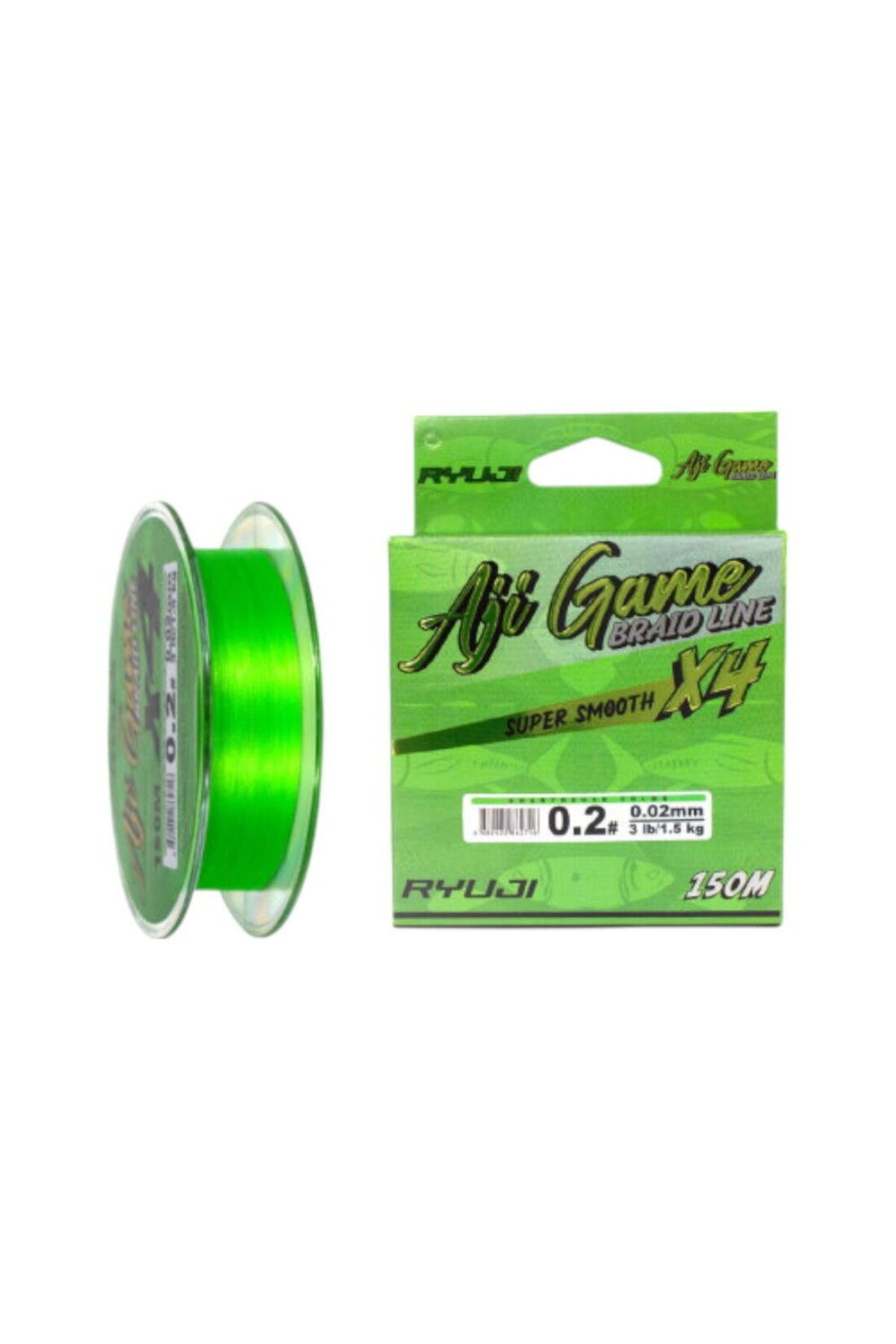 Ryuji-Aji Game 4X 0.05 mm 150 Meter Chartreuse Rope 1