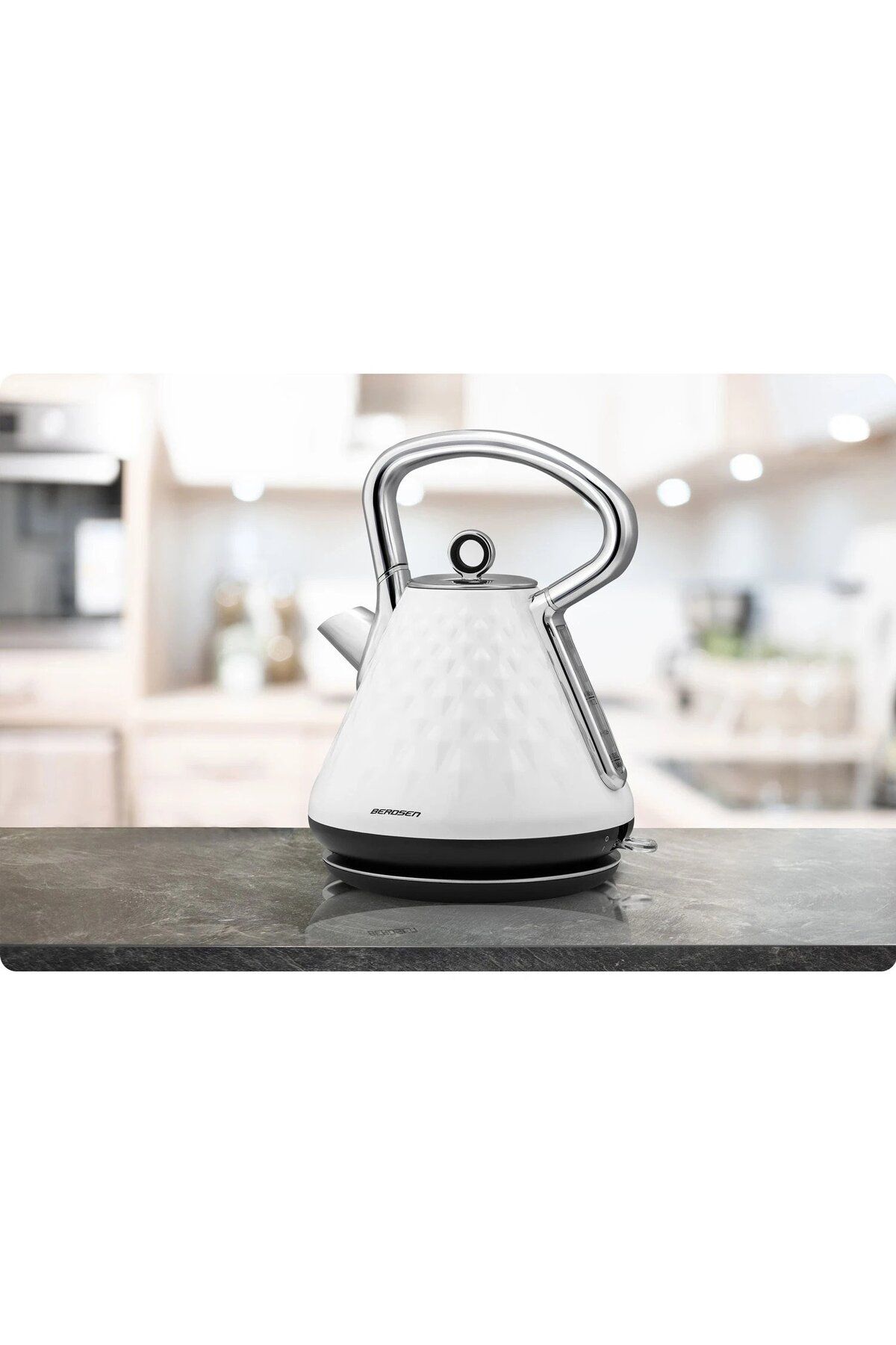 Berdsen-Kettle with 360 degree rotating base, illuminated switch, 29 cm x 23 cm, white 6