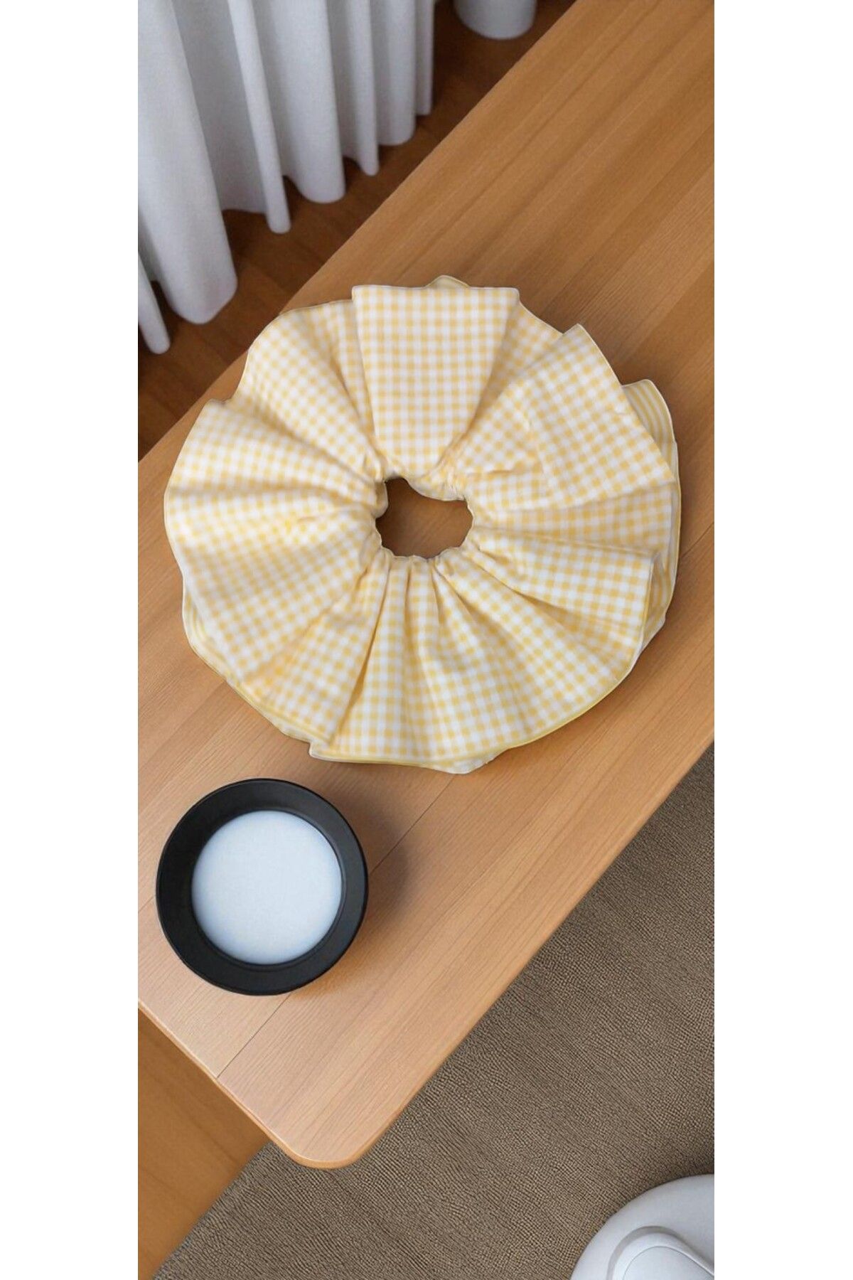 Melff-Women's Elastic Double Layer Fabric Patterned Bagel Scrunchie Buckle 6