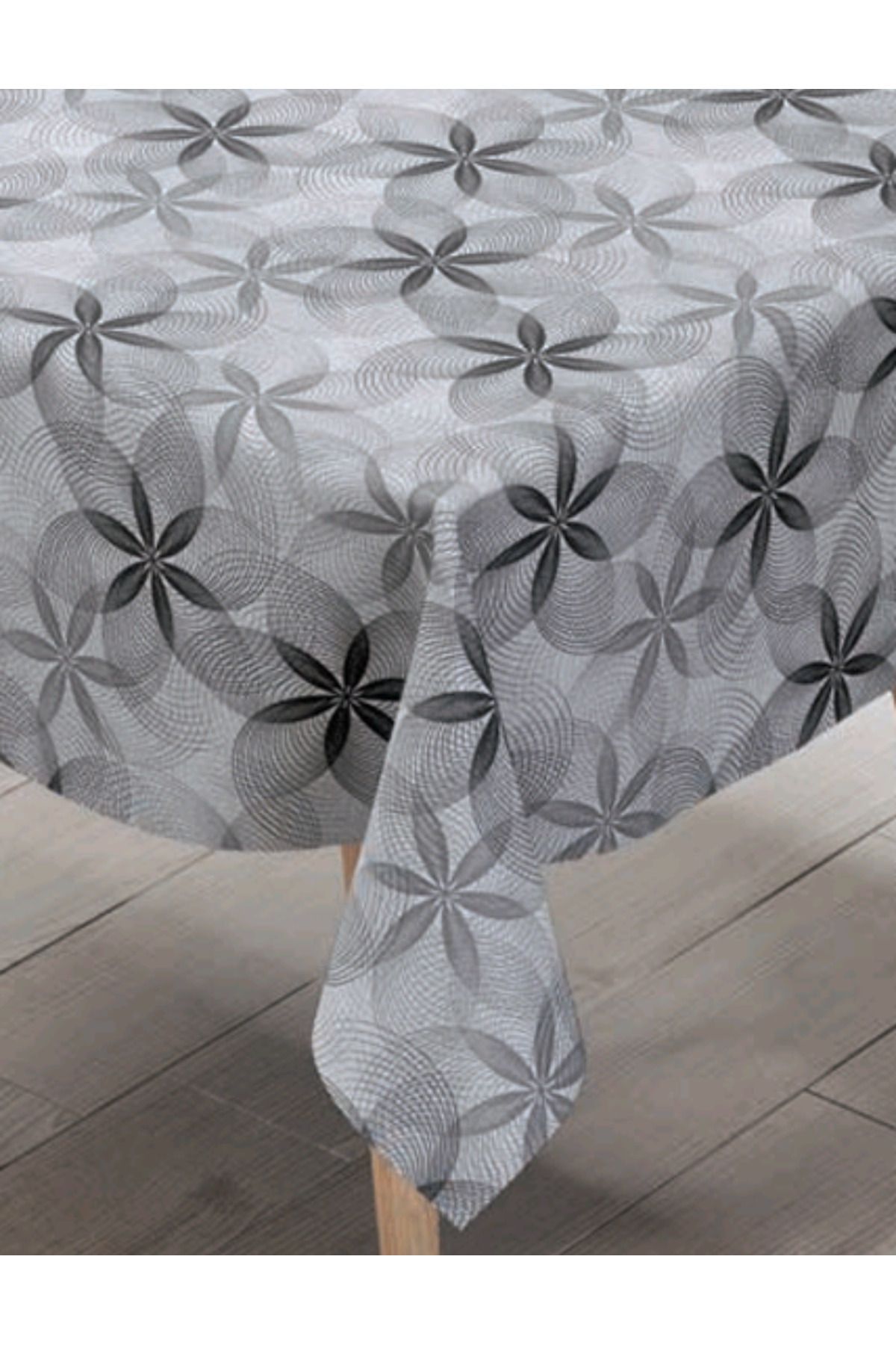 Blue Home-Table Cloth Fiber Lined Pvc Non-Slip Stain Resistant Erasable Mirella Pattern Color No: 110 B 2