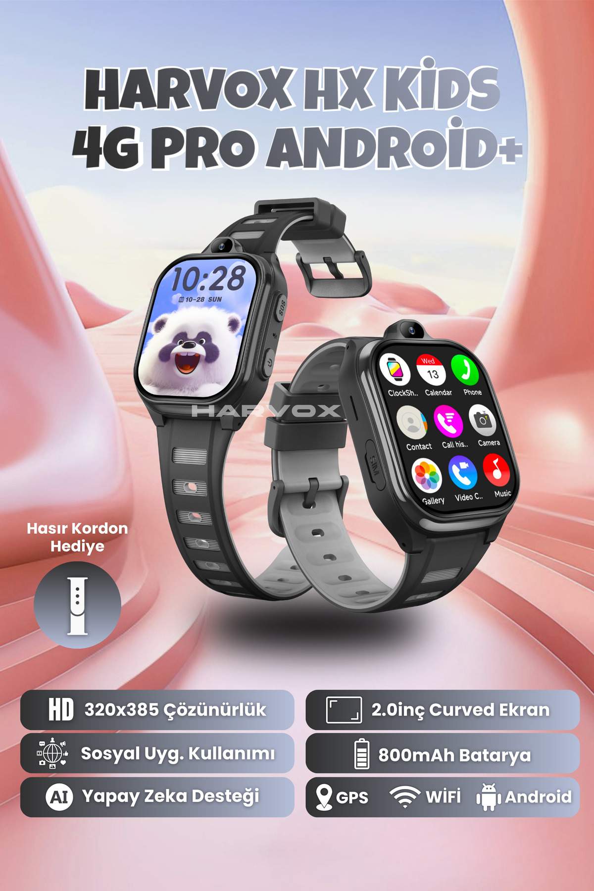 HX Kids 4G Pro+ Android Sim Card Gps Smart Kids Watch Location Tracking Video Talk 4G Supported