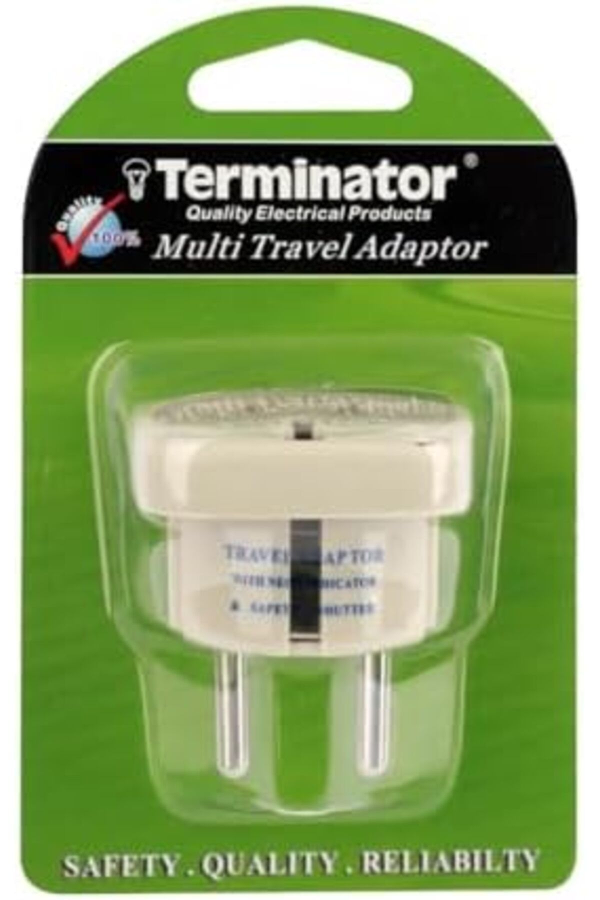 Terminatör-محول سفر متعدد الاستخدامات من Terminator، محول Suchko إلى محول طاقة عالمي من المملكة المتحدة/الولايات المتحدة/أستراليا إلى الاتحاد الأوروبي مع خاصية الإغلاق 1
