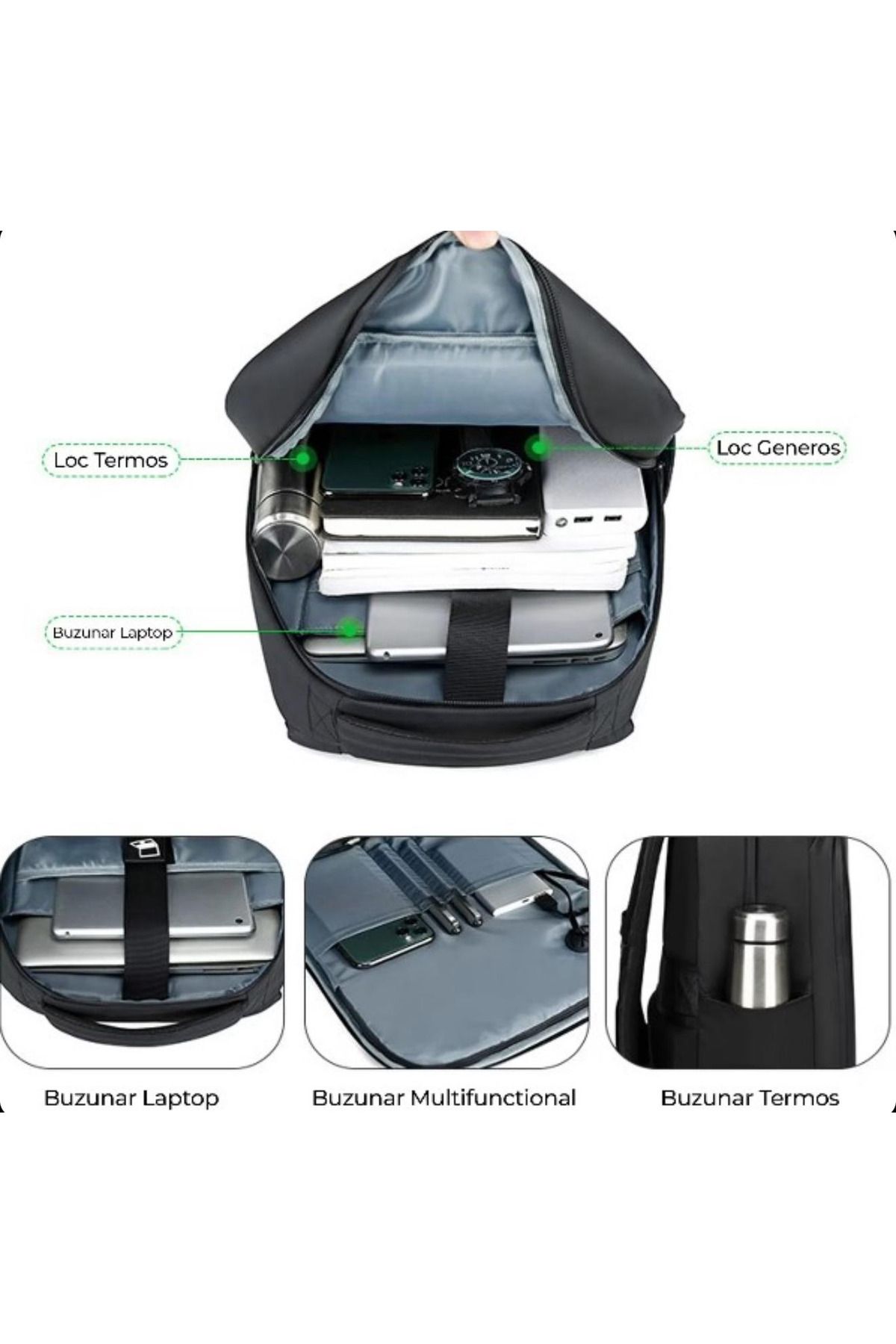 OEM-ZUBIHOME Smart WiFi Backpack, Waterproof, Dedicated iOS/Android Application, External USB Port 7