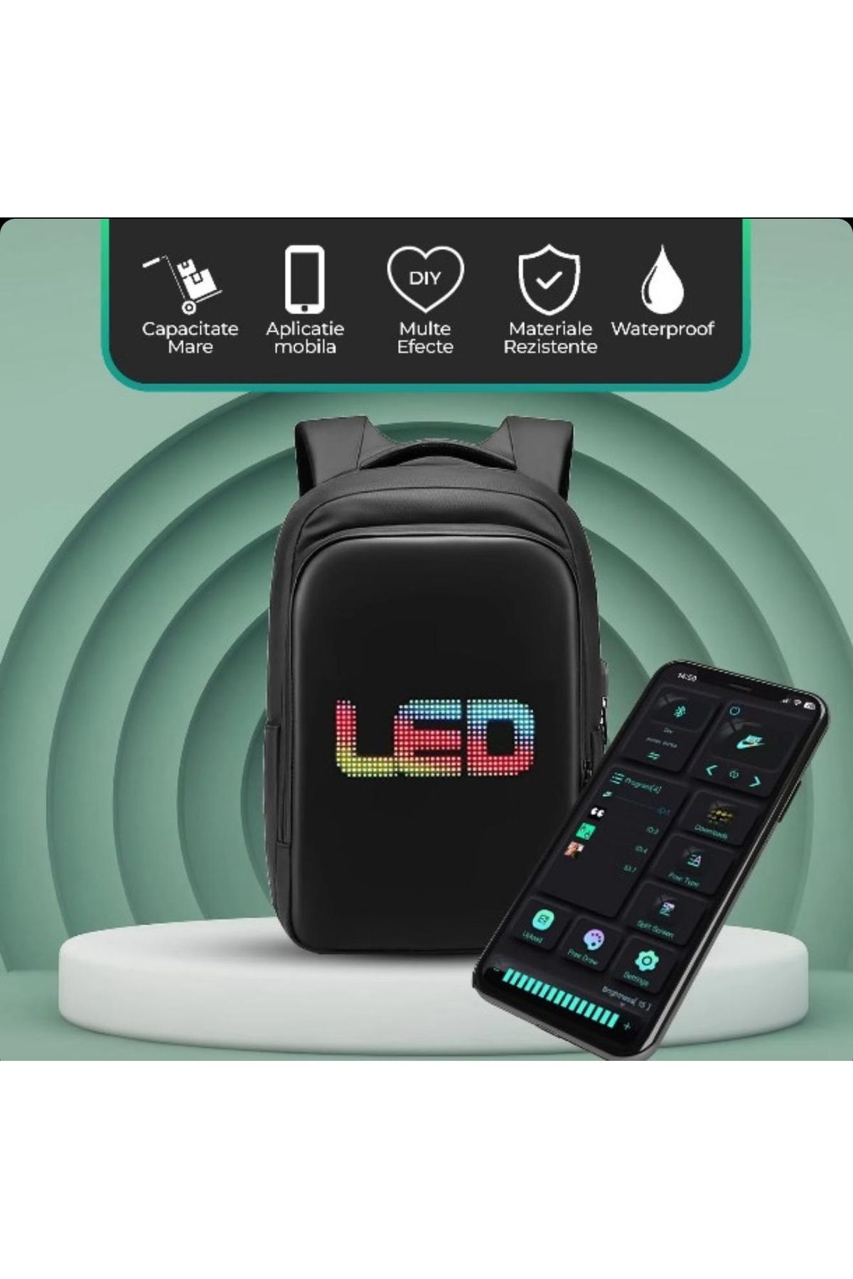 OEM-ZUBIHOME Smart WiFi Backpack, Waterproof, Dedicated iOS/Android Application, External USB Port 8