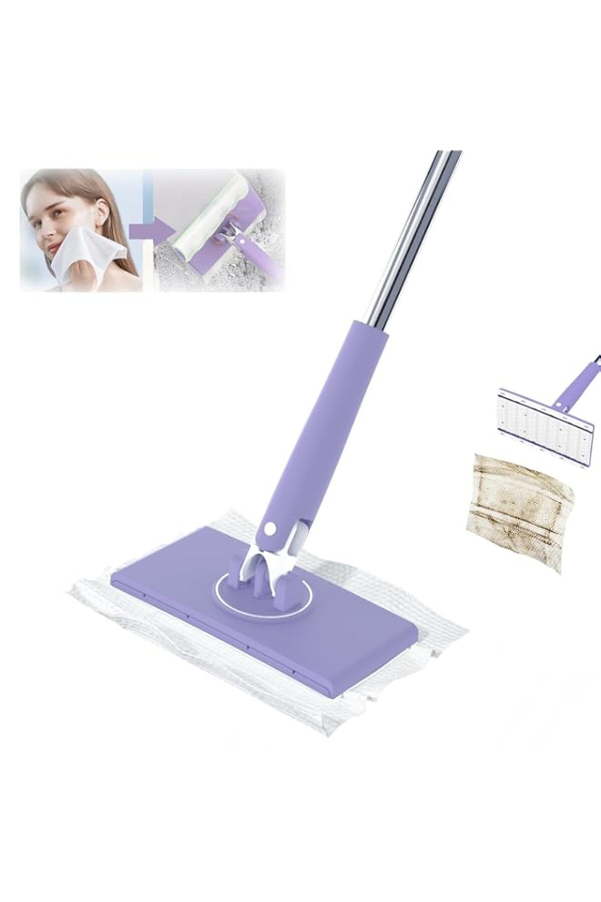 Generic-NALACAL Hands-Free Mini Mop Compatible with Face Towels - Multi Functional Mini Fully Automatic Fac 1