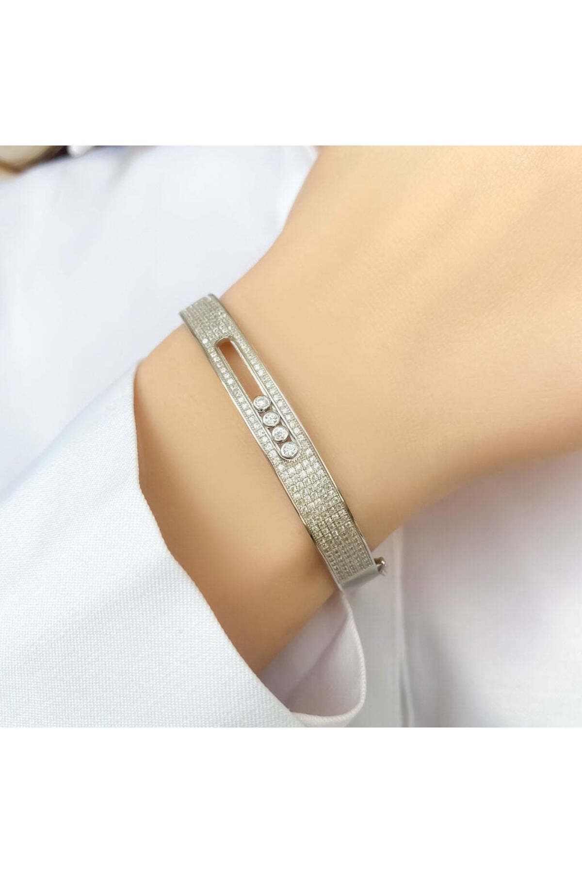 Bijuteria SORELLY-Fixed Silver Bracelet Geometric Pattern 3