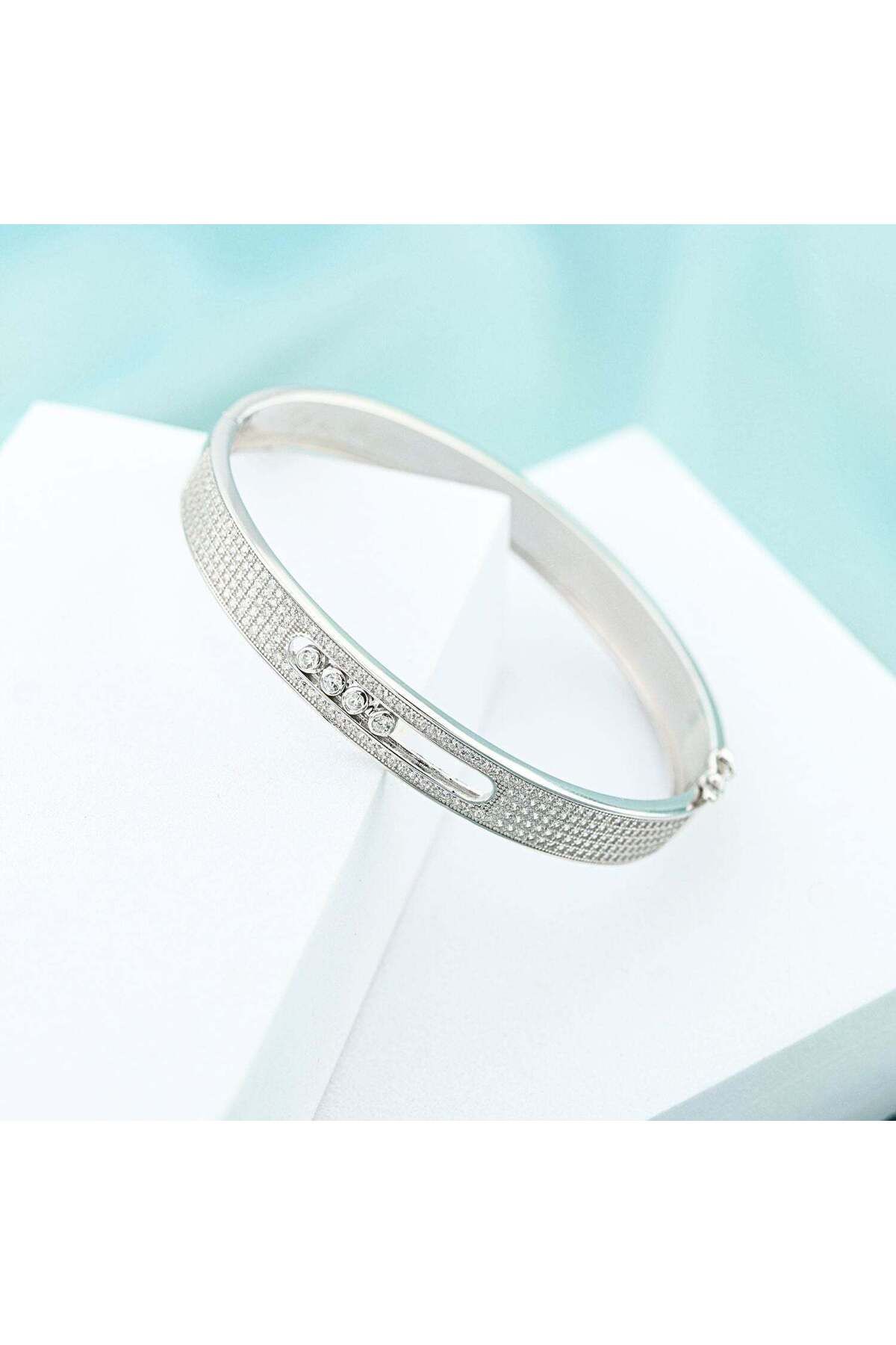 Bijuteria SORELLY-Fixed Silver Bracelet Geometric Pattern 4