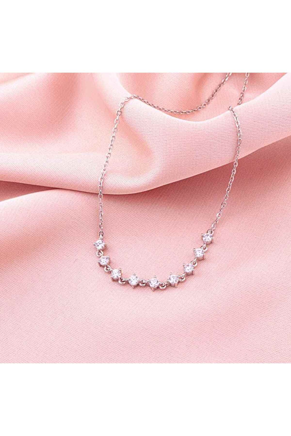 Bijuteria SORELLY-Lant Argint Pietre Zirconia Albe 2