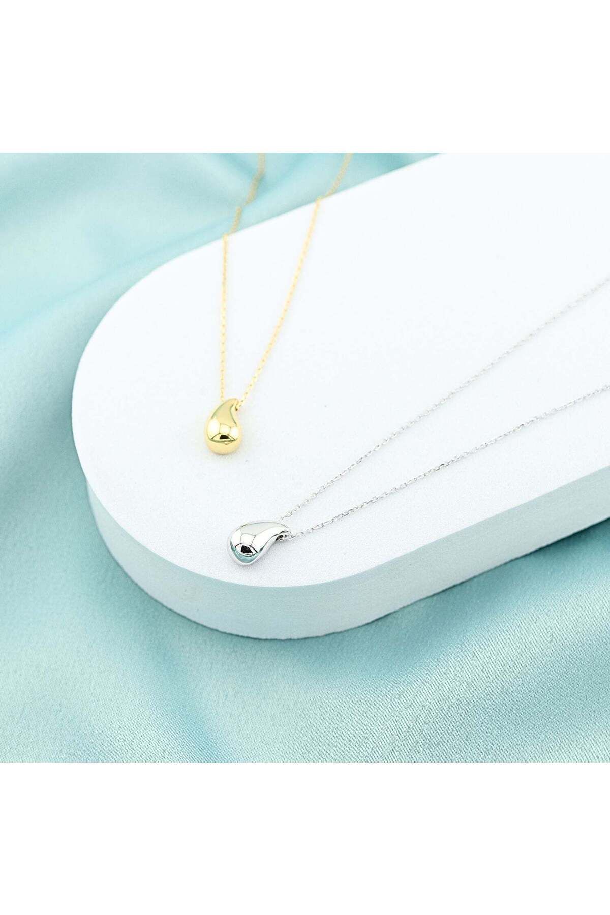 Bijuteria SORELLY-Lant Argint Gold Tear Drop 1.2 cm 3