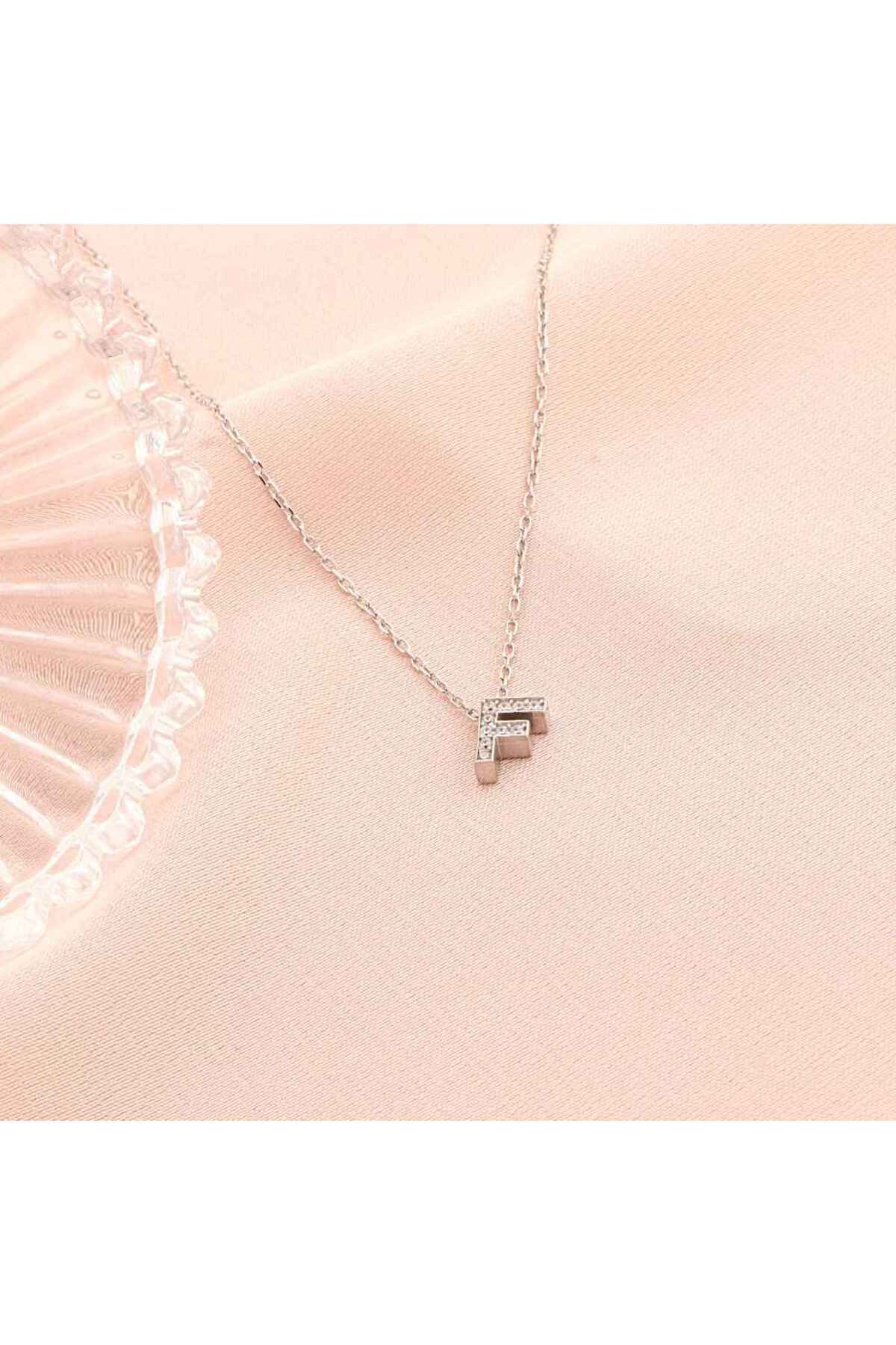 Bijuteria SORELLY-Silver Chain Initial F 2