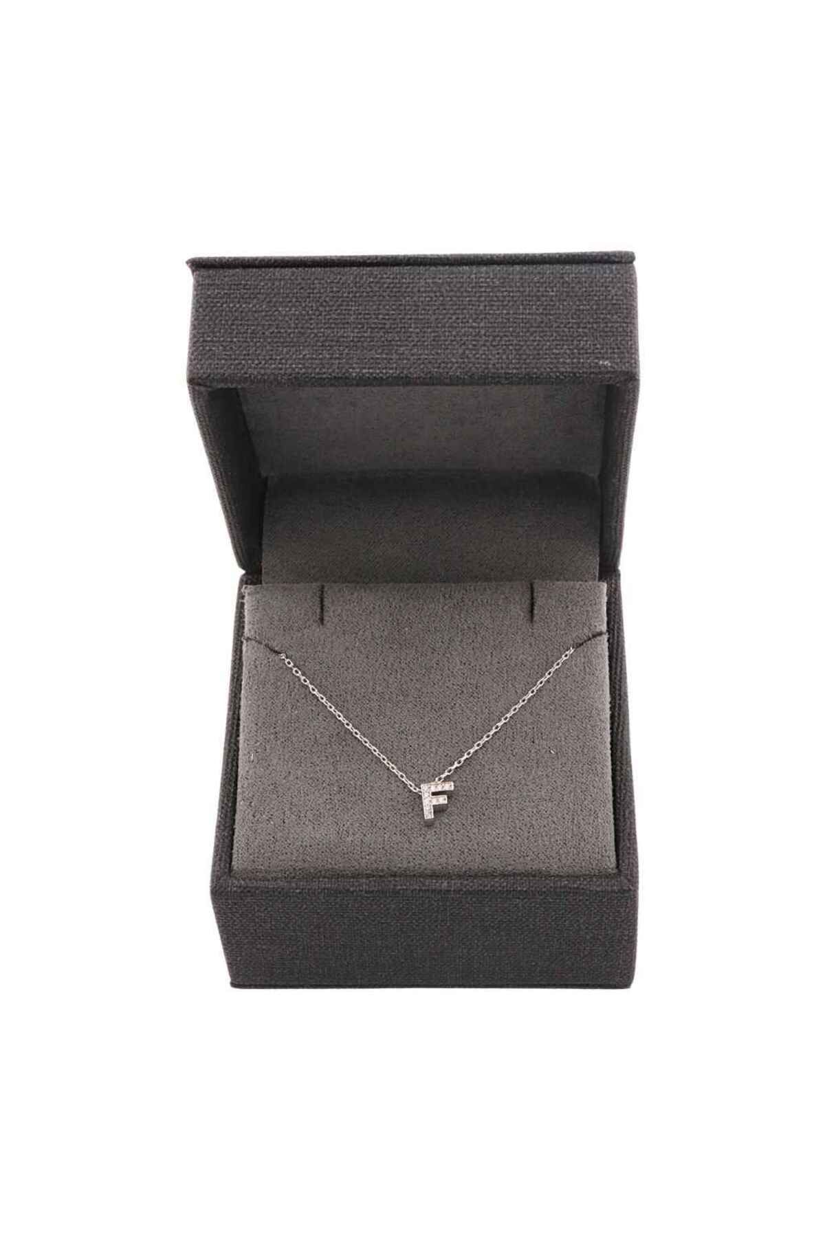 Bijuteria SORELLY-Silver Chain Initial F 3