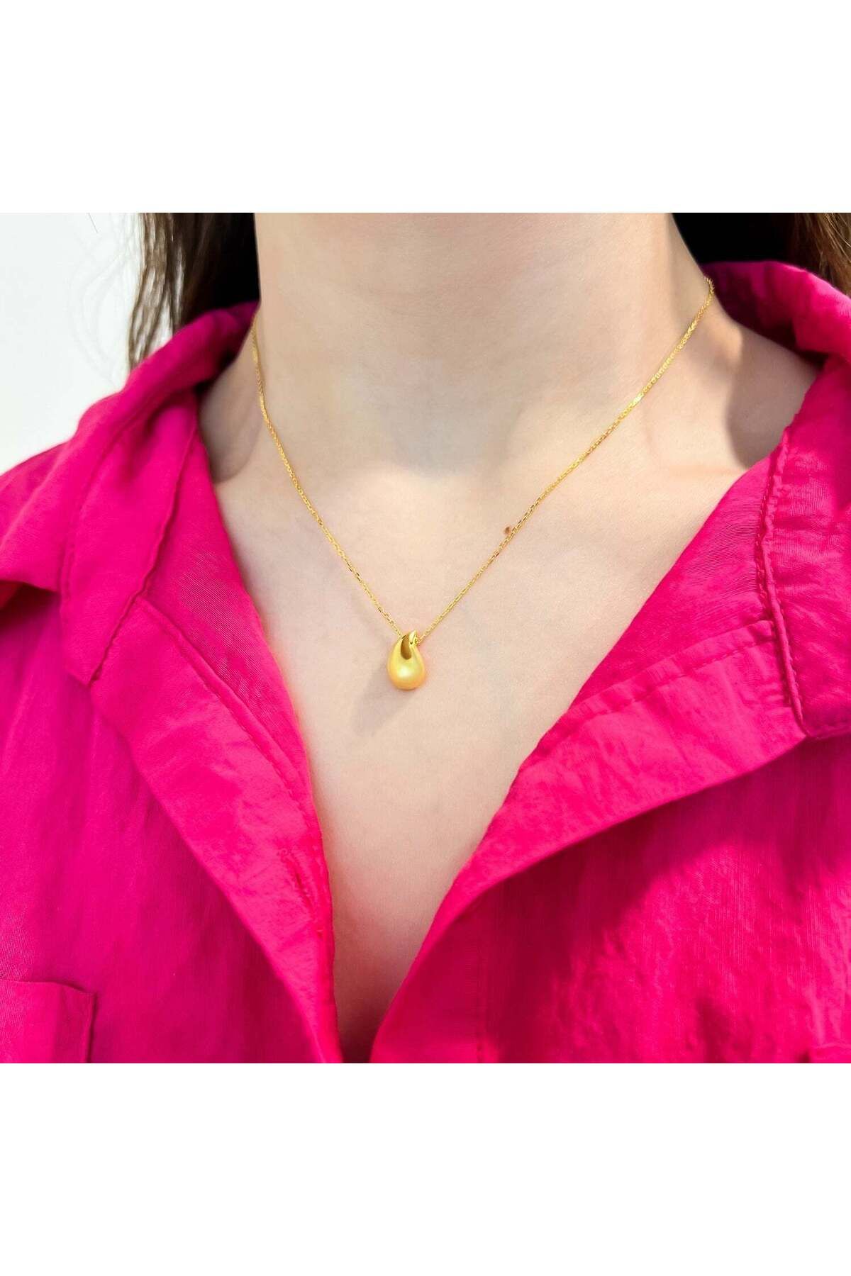 Bijuteria SORELLY-Lant Argint Gold Tear Drop 1.2 cm 4