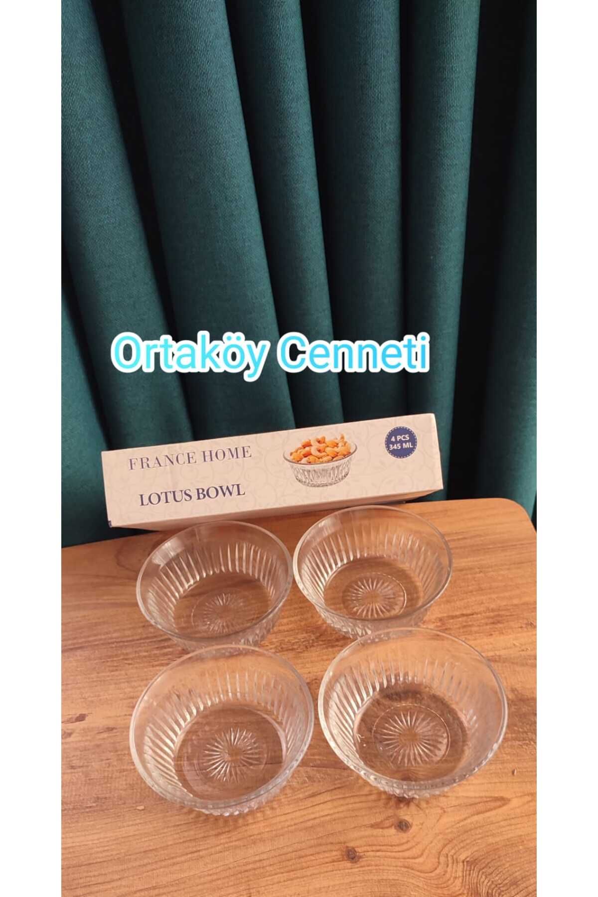 ORTAKÖY CENNETİ-4 Grand Size Glass Bowl Good Quality 345 Cc Volume Mouth Width 12 cm Height 9 cm 3