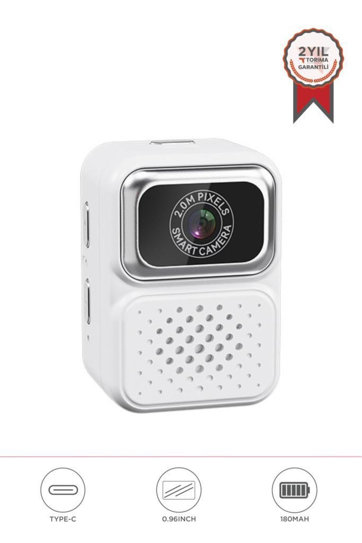 Torima CMR-36 Beyaz Mini Anahtarlık Dijital 480P Video Fotoğraf Makinesi Kamera