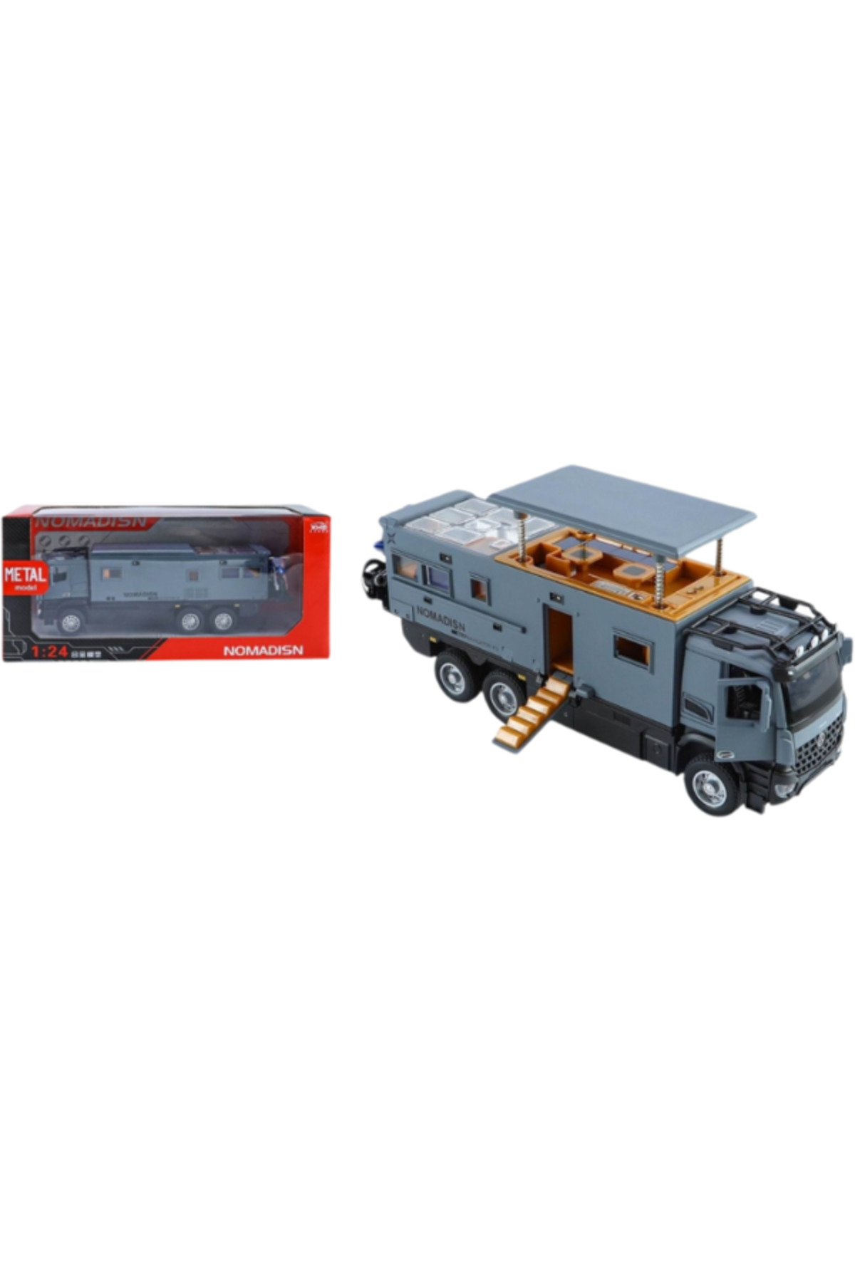 Çek Bırak Işıklı ve Sesli Motorlu Model Kutulu 1:24 Karavan