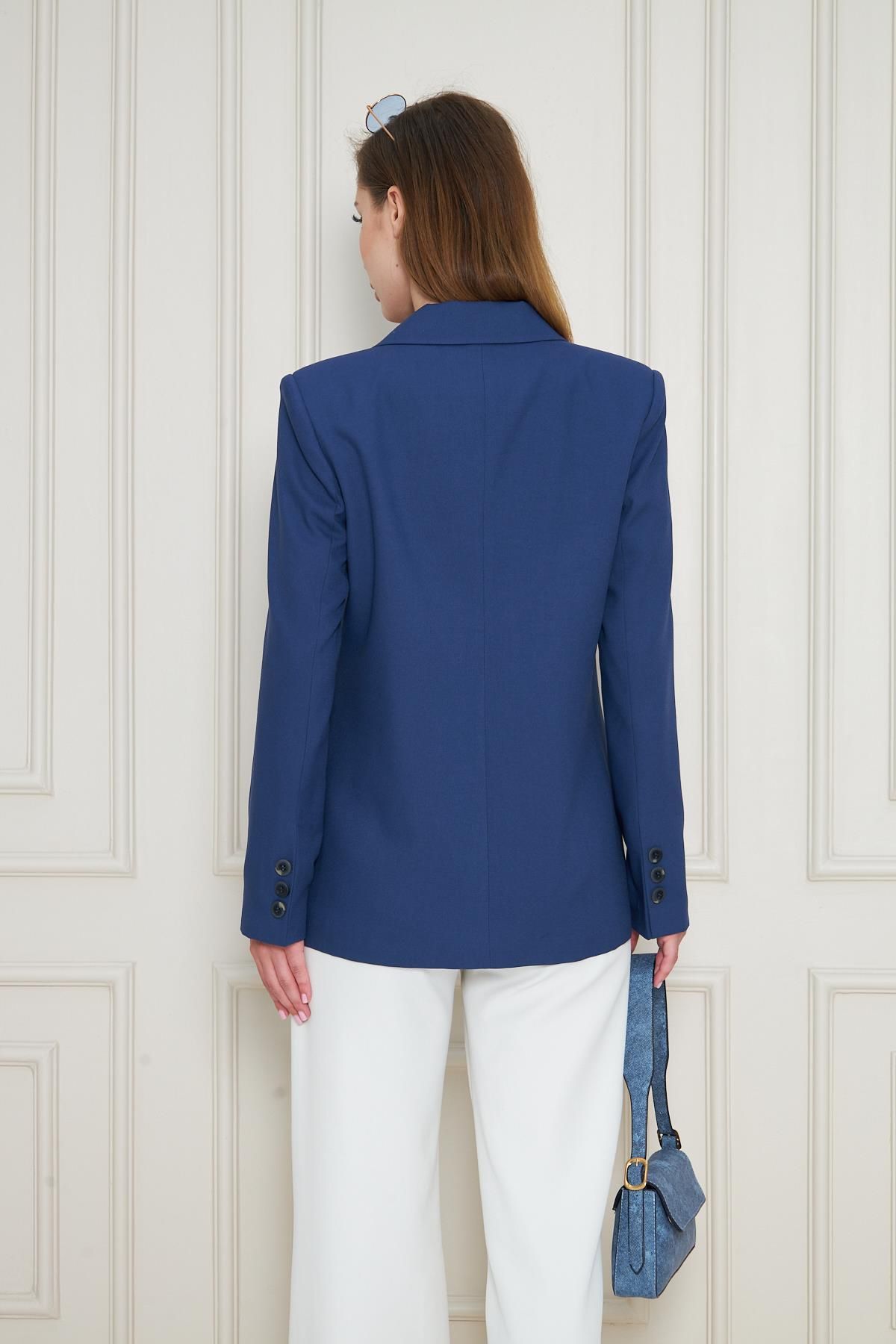 LOVELF-2 Button Double Breasted Polyviscose Jacket Saks 7